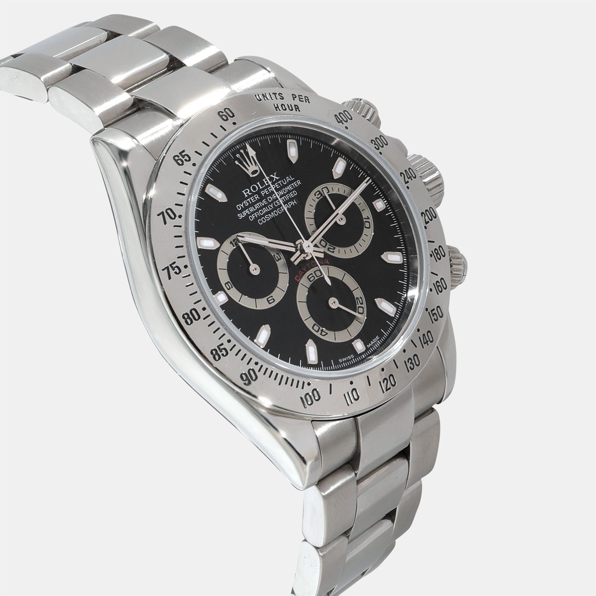 

Rolex Black Stainless Steel Cosmograph Daytona 116520 Automatic Men's Wristwatch 40 mm