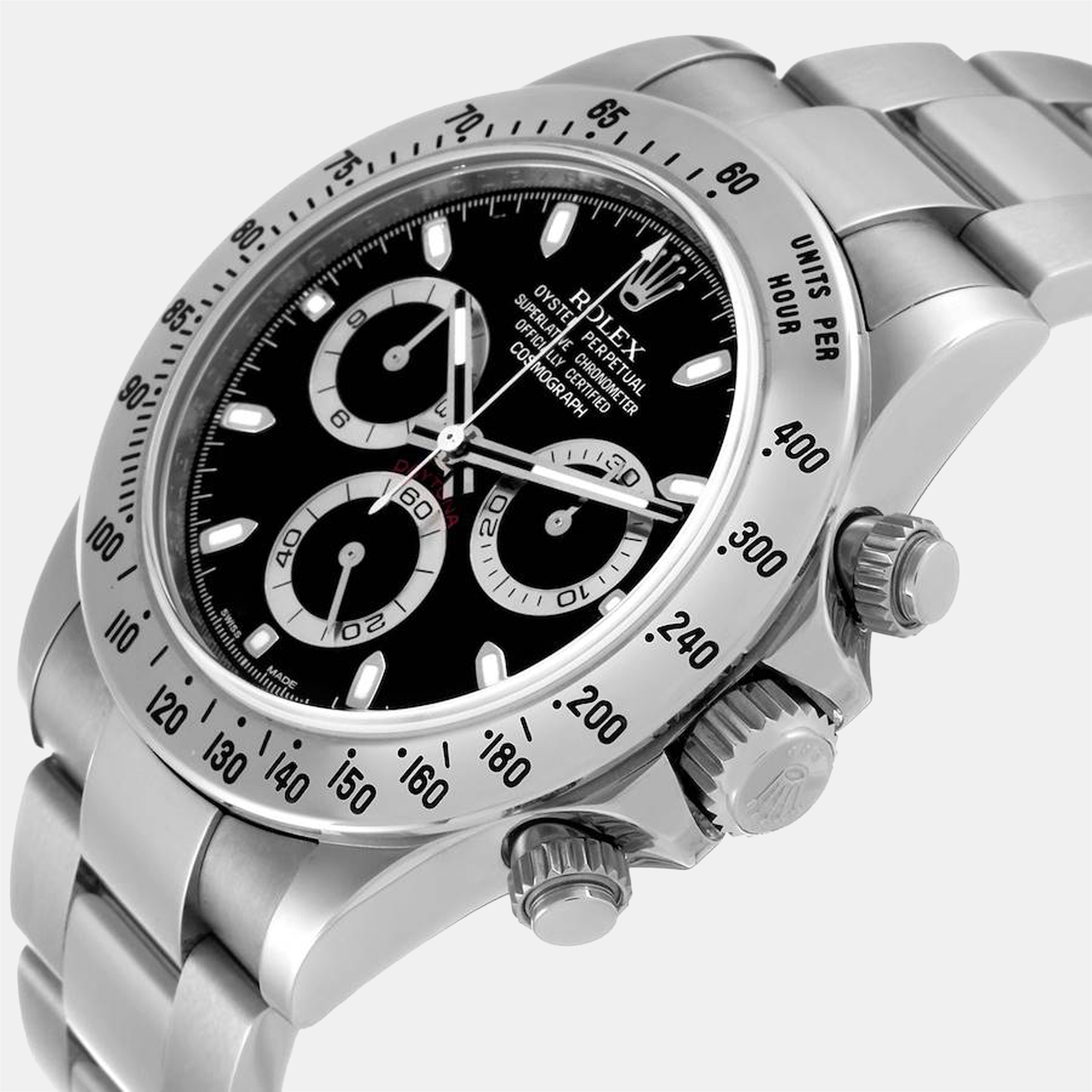 

Rolex Black Stainless Steel Cosmograph Daytona 116520 Automatic Men's Wristwatch 40 mm