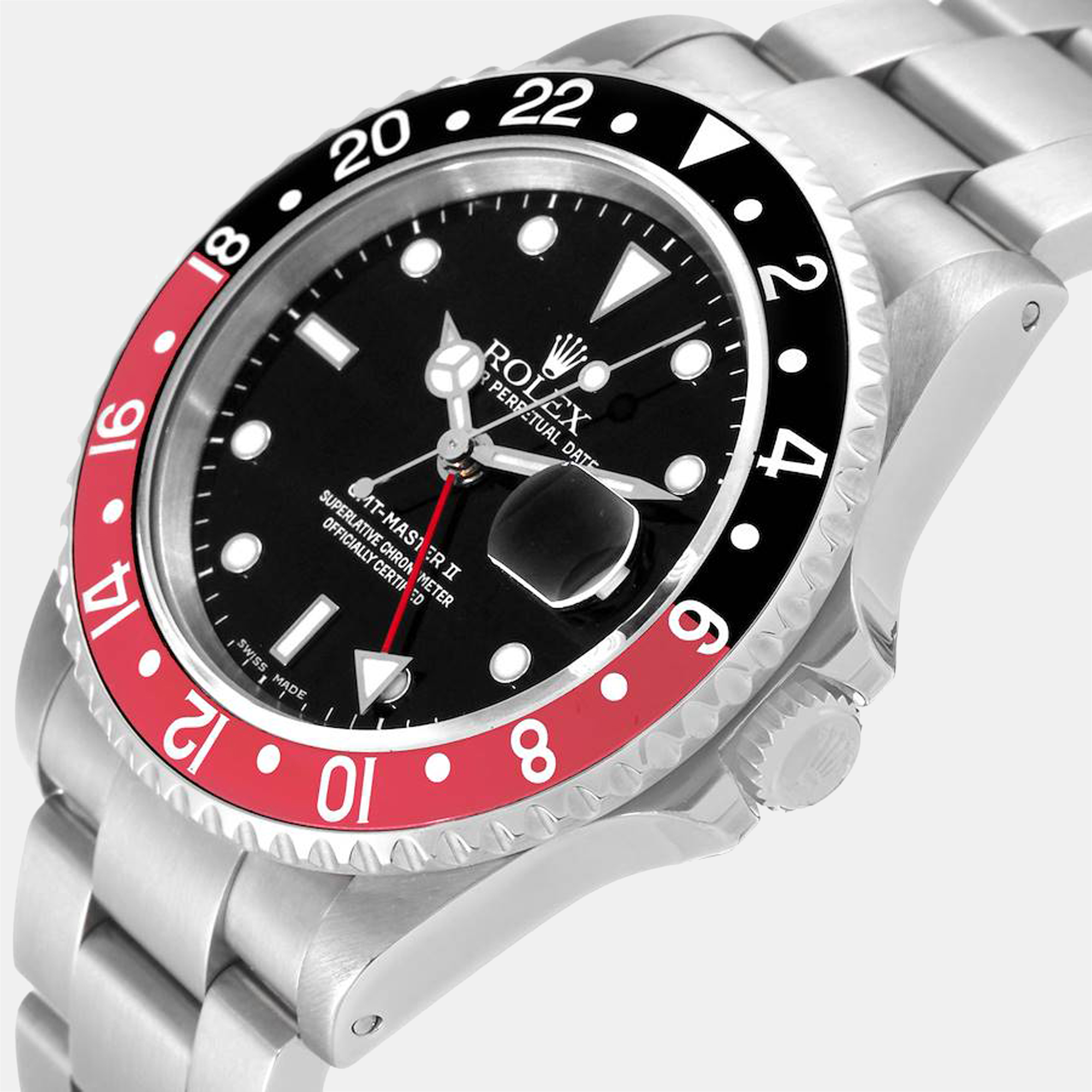 

Rolex Black Stainless Steel GMT-Master II Coke 16710 Automatic Men's Wristwatch 40 mm
