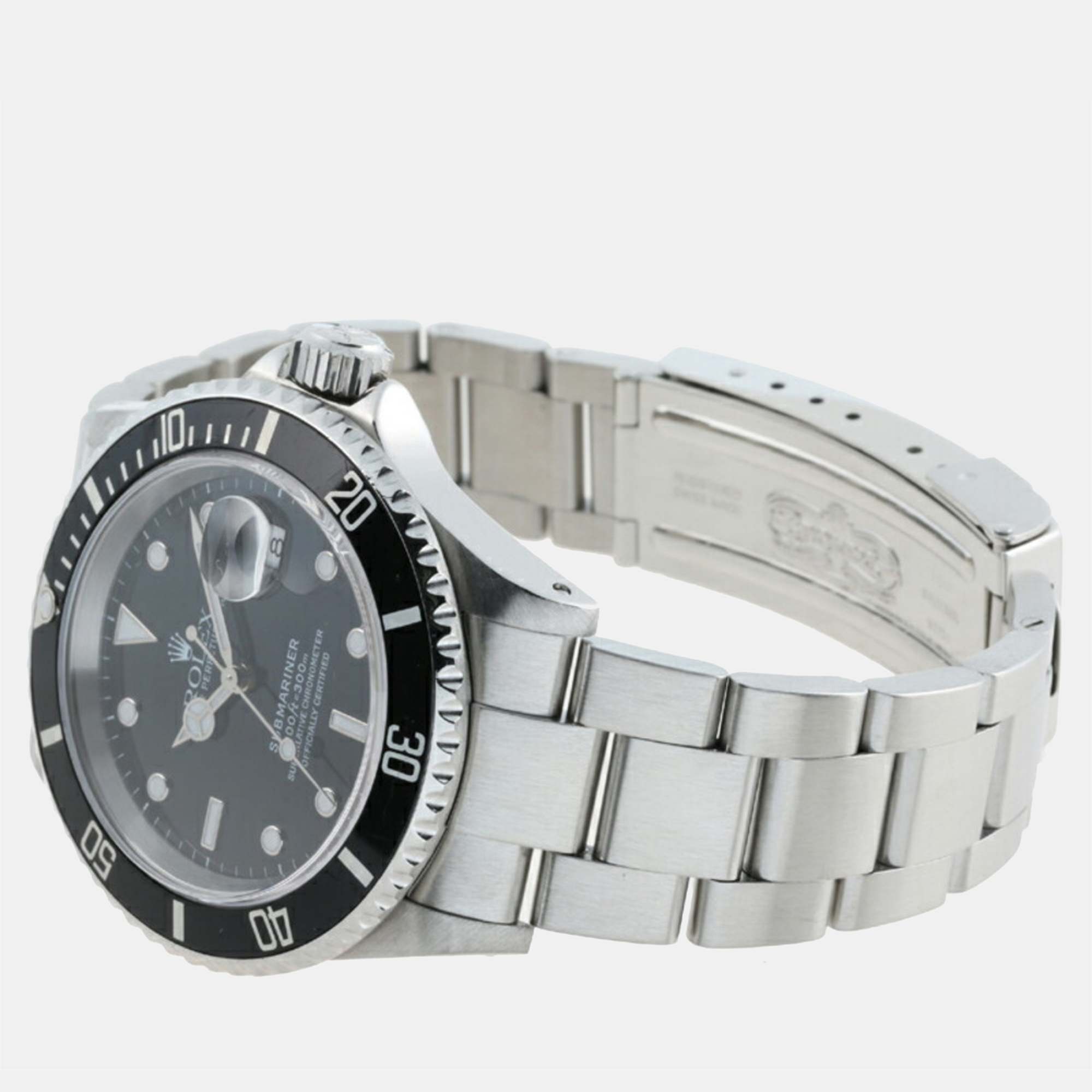 

Rolex Black Stainless Steel Submariner 16610 Automatic Men's Wristwatch 40 mm