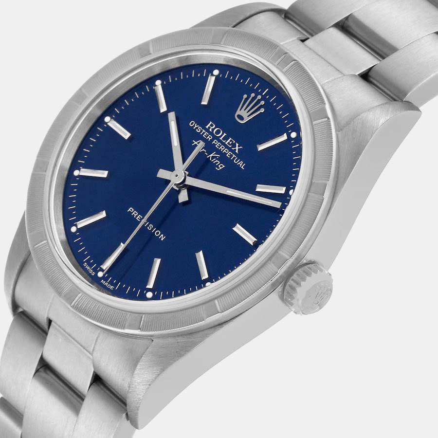 

Rolex Blue Stainless Steel Air-King