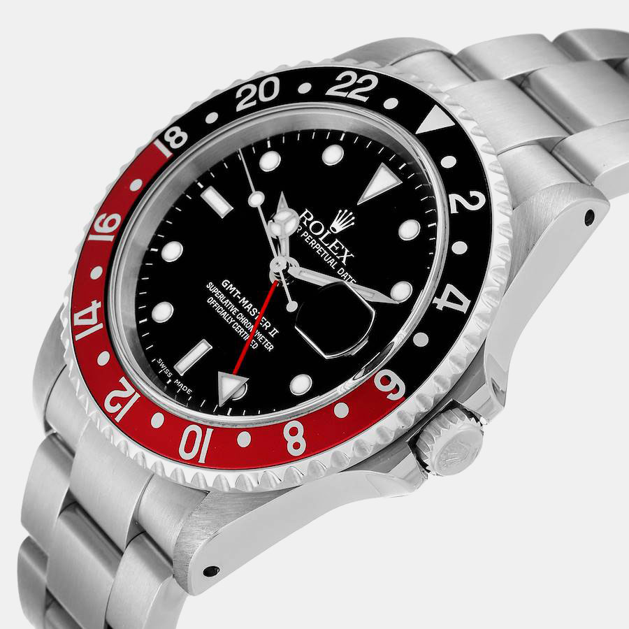 

Rolex Black Stainless Steel GMT-Master II Coke