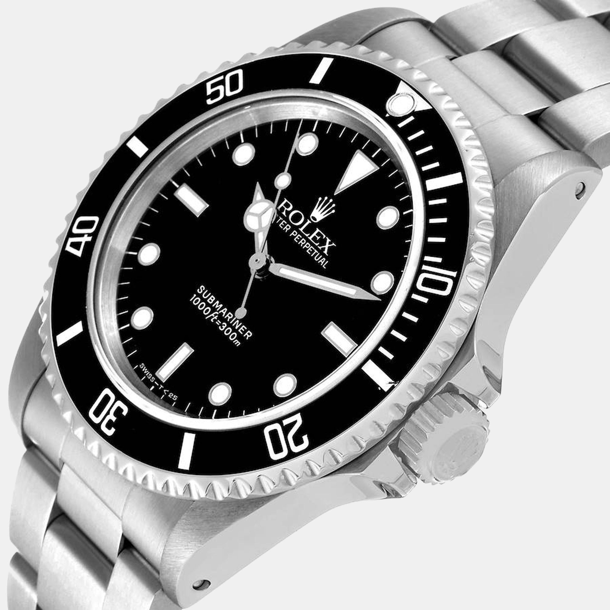 

Rolex Black Stainless Steel Submariner 14060 Men's Wristwatch 40 mm