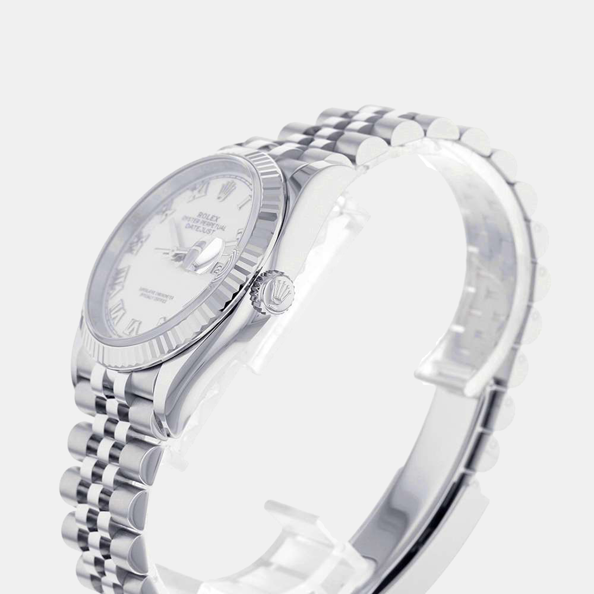 

Rolex White 18k White Gold And Stainless Steel Datejust 126234 Automatic Men's Wristwatch 36 mm