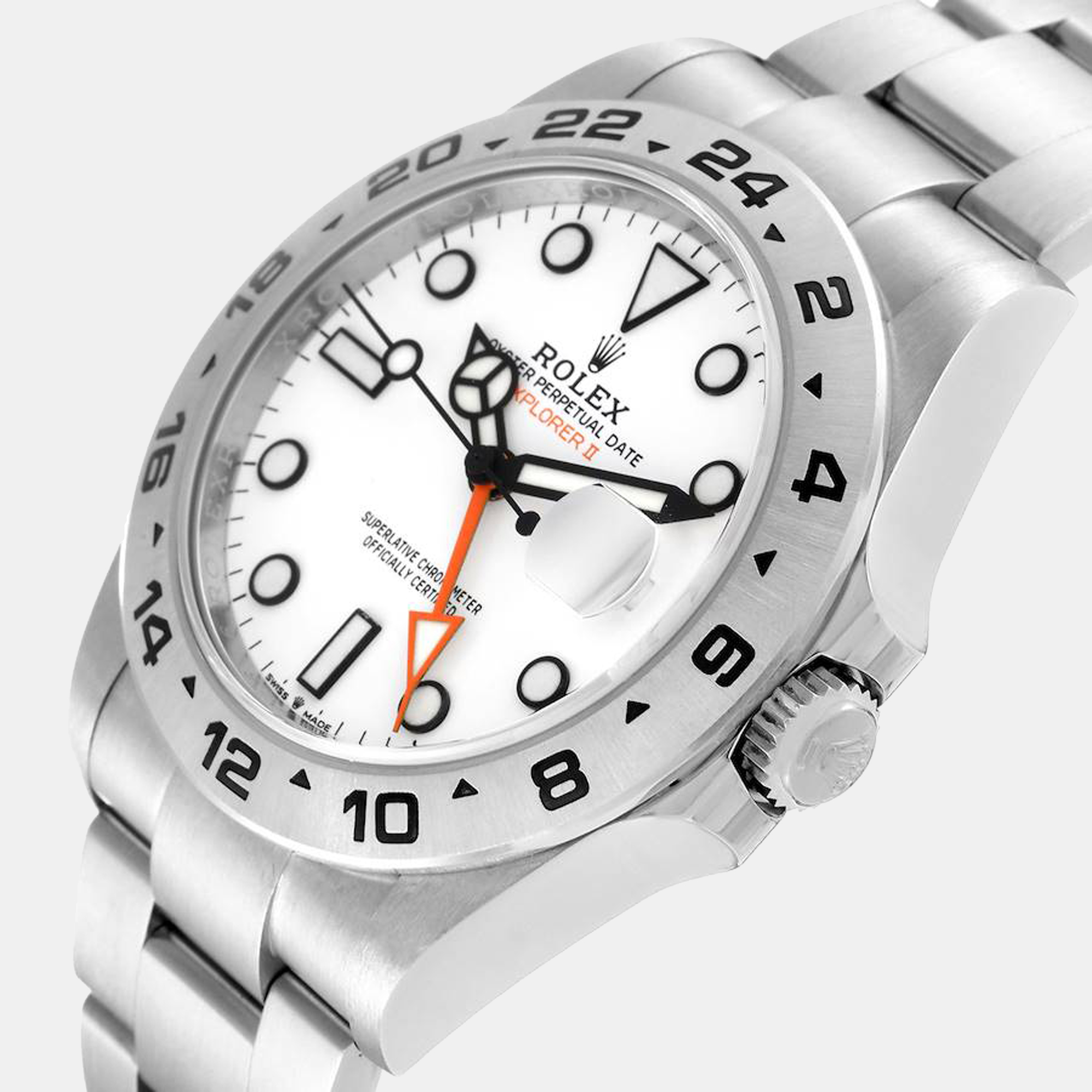 

Rolex White Stainless Steel Explorer II 226570 Men's Wristwatch 42 mm
