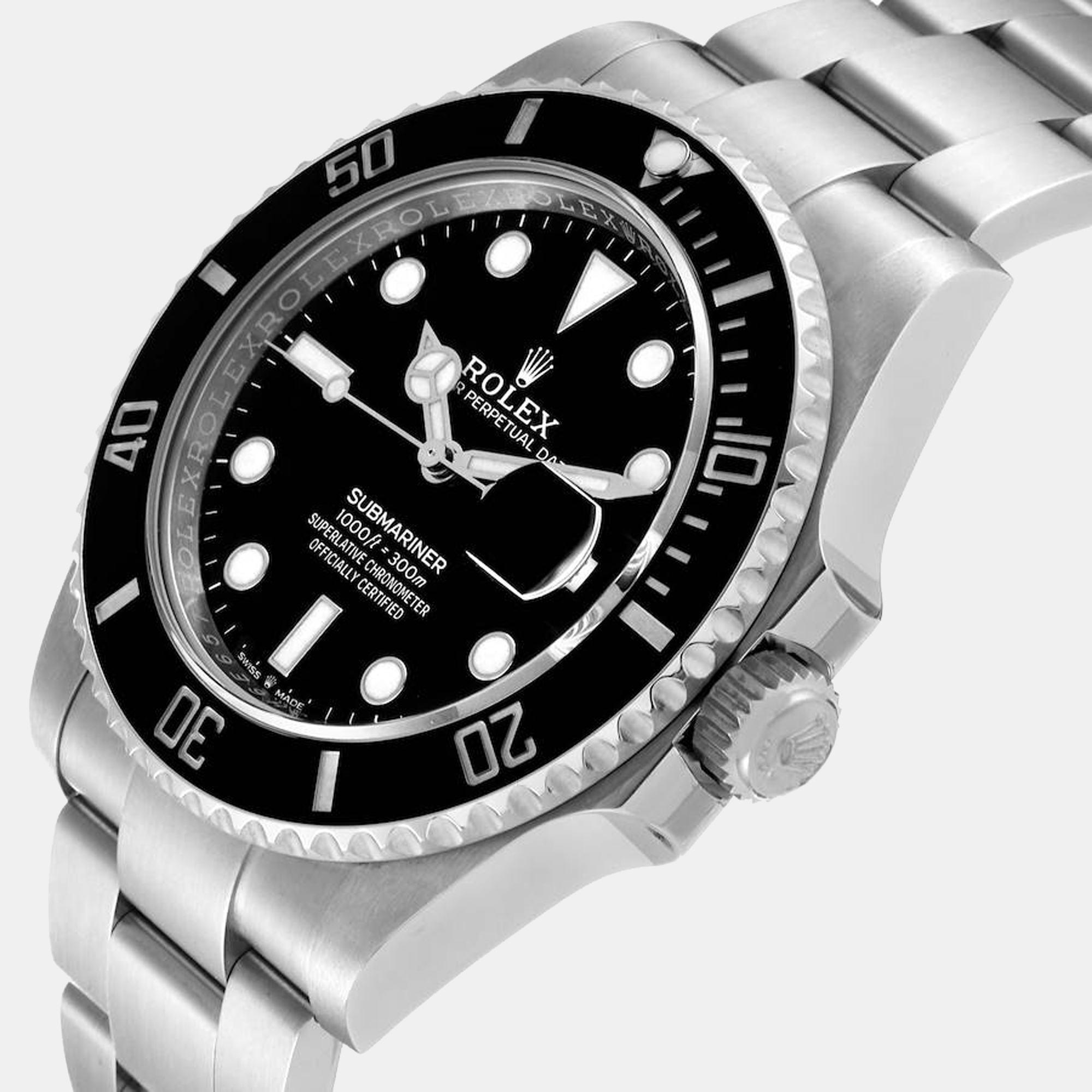 

Rolex Black Stainless Steel Submariner 126610 Automatic Men's Wristwatch 41 mm