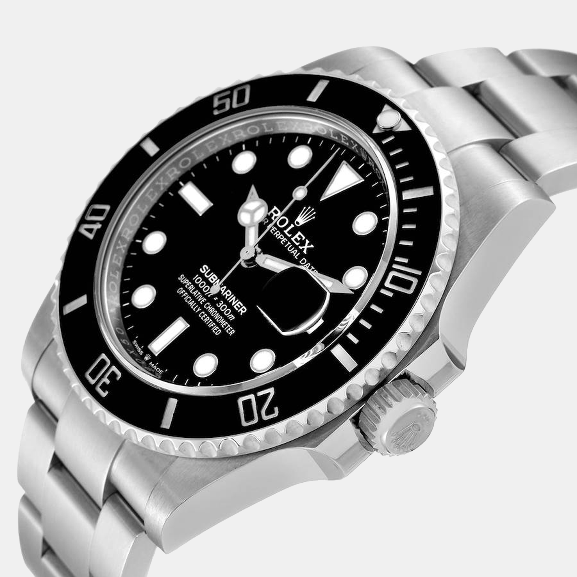 

Rolex Black Stainless Steel Submariner 126610 Automatic Men's Wristwatch 41 mm