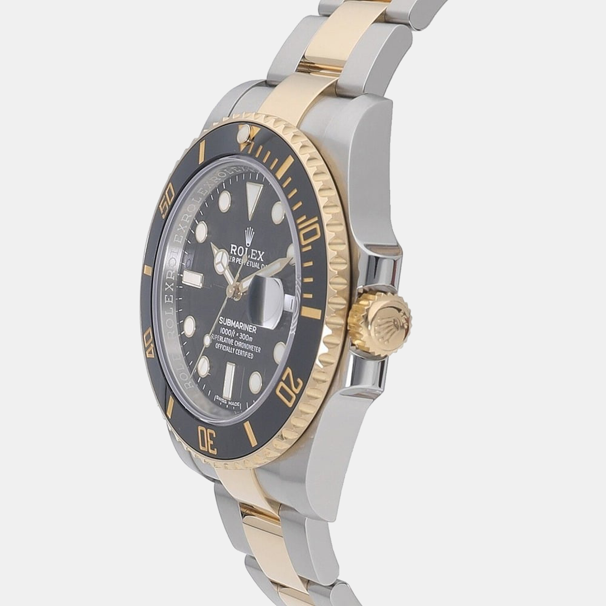 

Rolex Black 18K Yellow Gold And Stainless Steel Submariner 116613LN Automatic Men's Wristwatch 40 mm