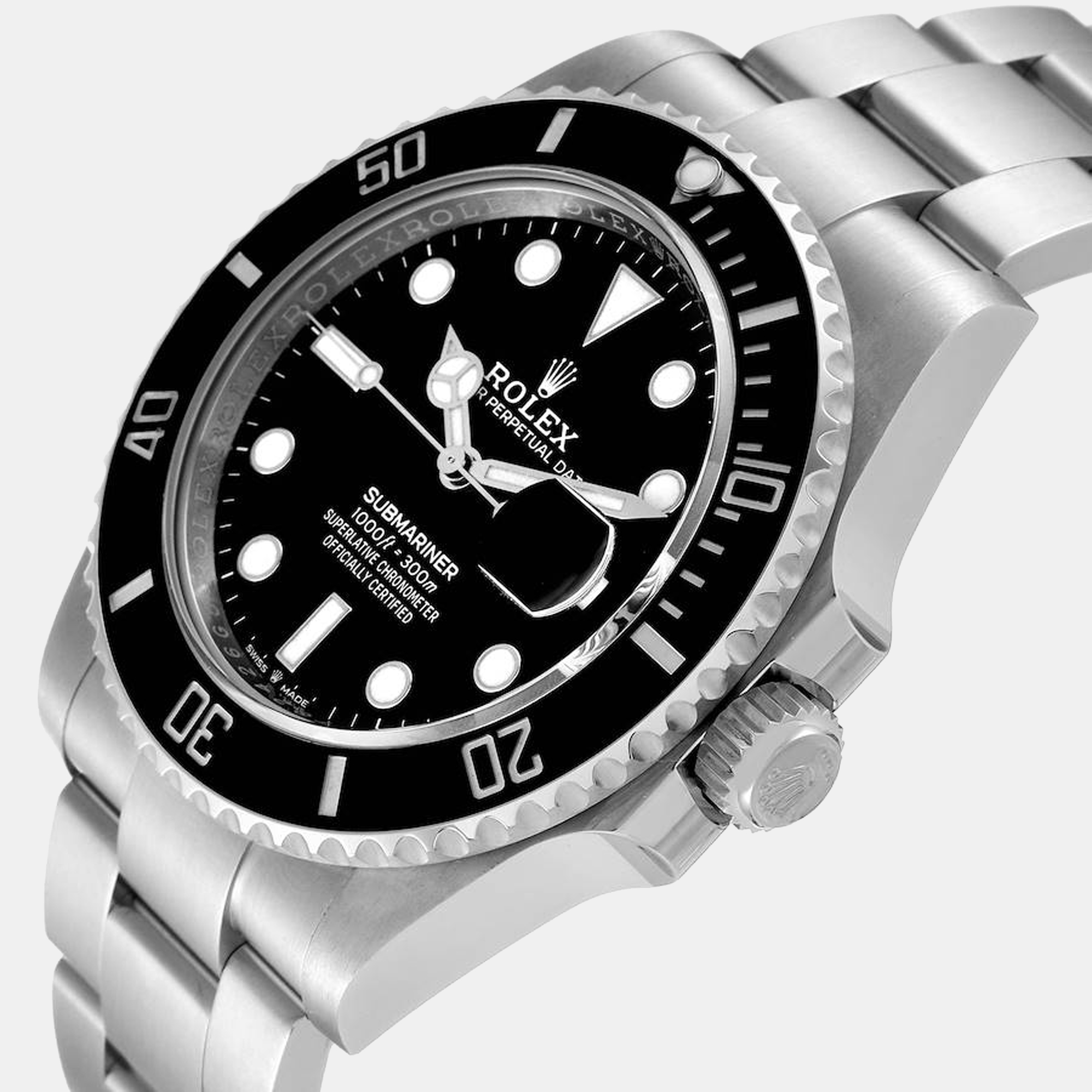 

Rolex Black Stainless Steel Submariner 126610 Automatic Men's Wristwatch 41 mm