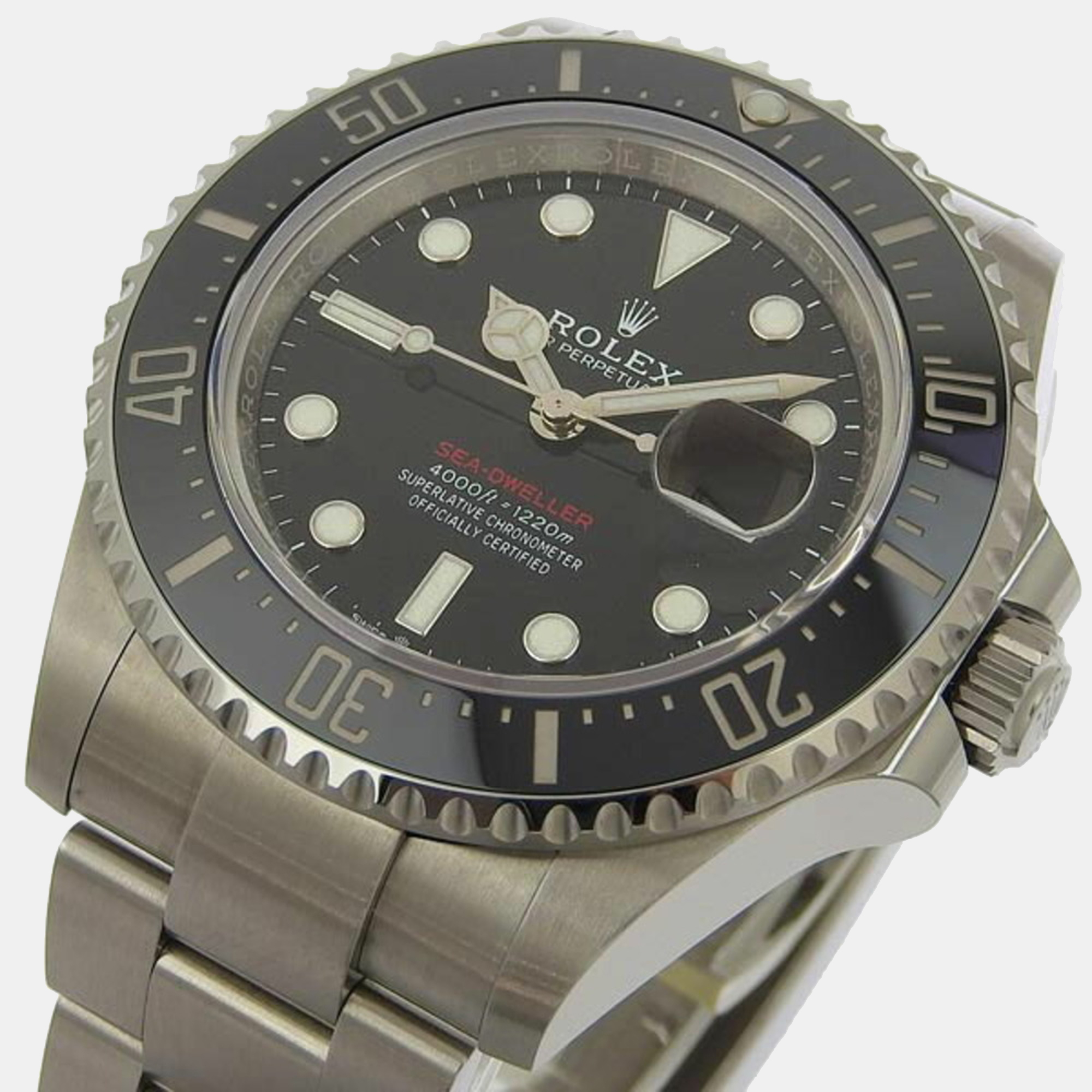 

Rolex Black Stainless Steel Sea-Dweller 126600 Automatic Men's Wristwatch 43 mm