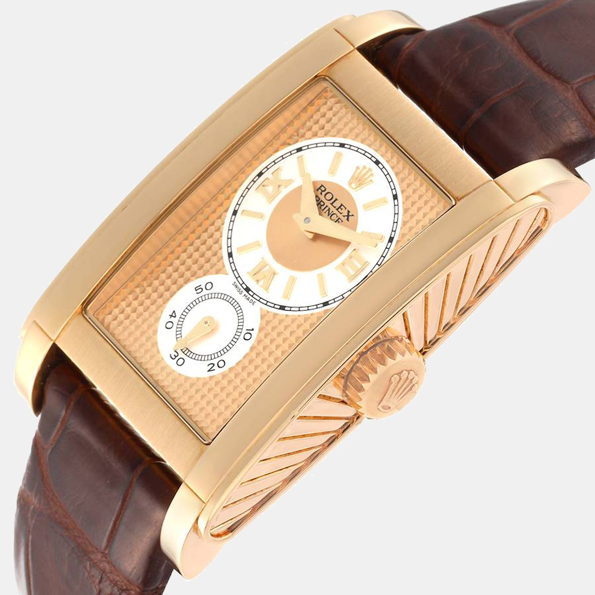 

Rolex Champagne 18K Yellow Gold Cellini Prince 5440 Men's Wristwatch 47 mm
