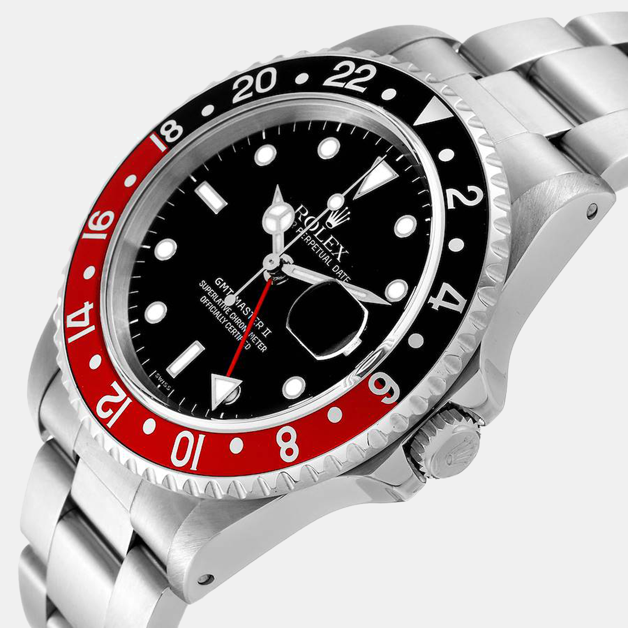 

Rolex Black Stainless Steel GMT-Master II Coke 16710 Automatic Men's Wristwatch 40 mm