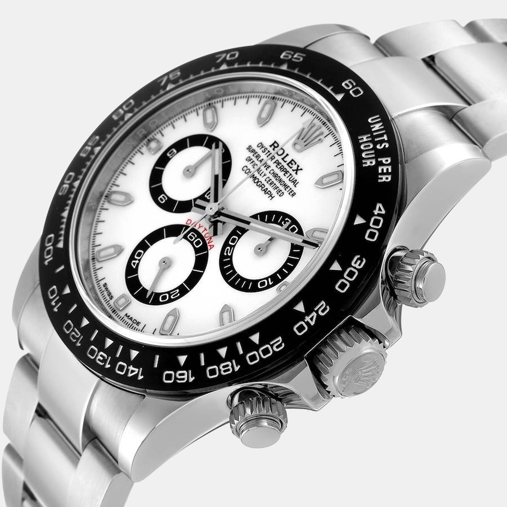 

Rolex White Stainless Steel Cosmograph Daytona 116500 Men's Wristwatch 40 mm