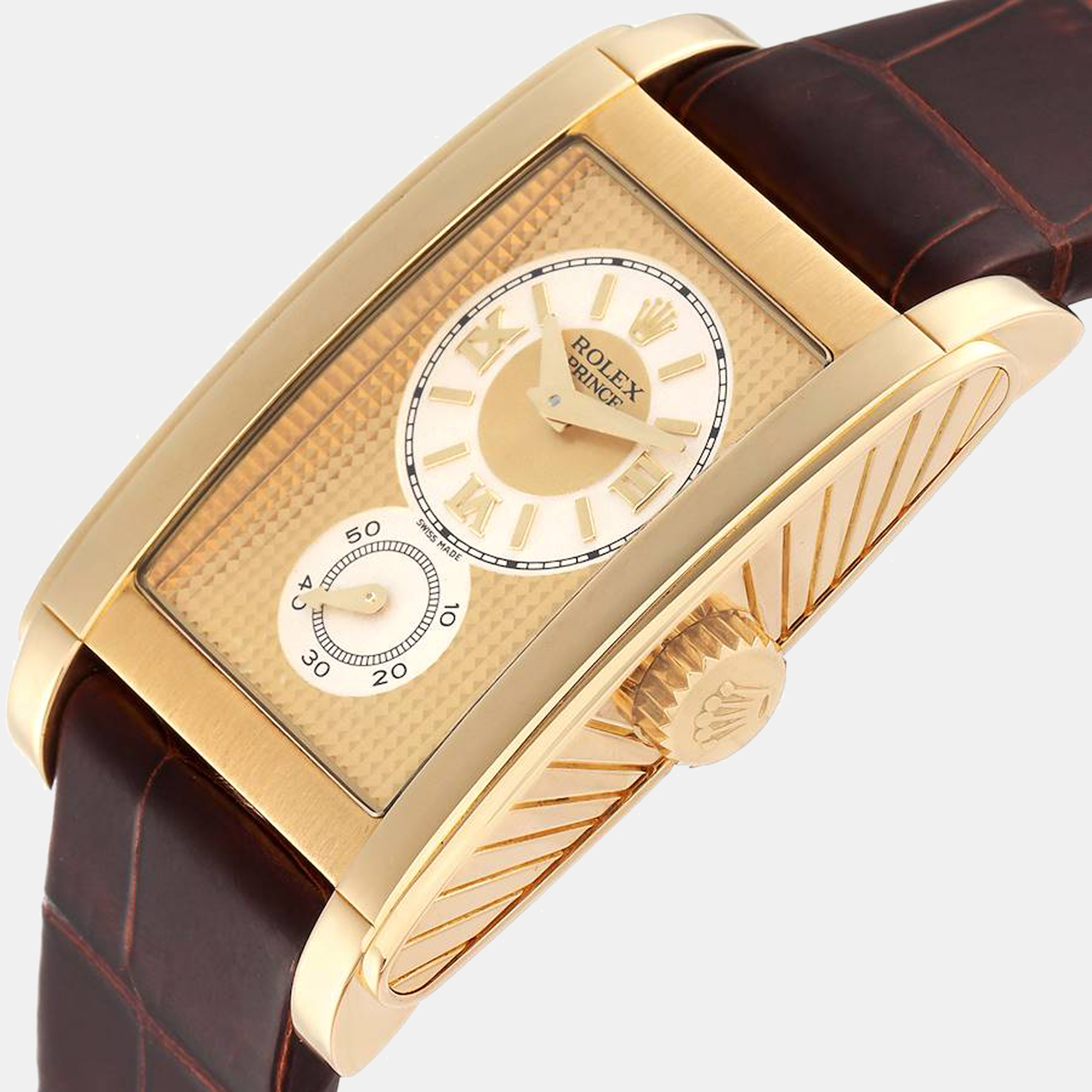 

Rolex Champagne 18K Yellow Gold Cellini Prince 5440 Men's Wristwatch 47 mm