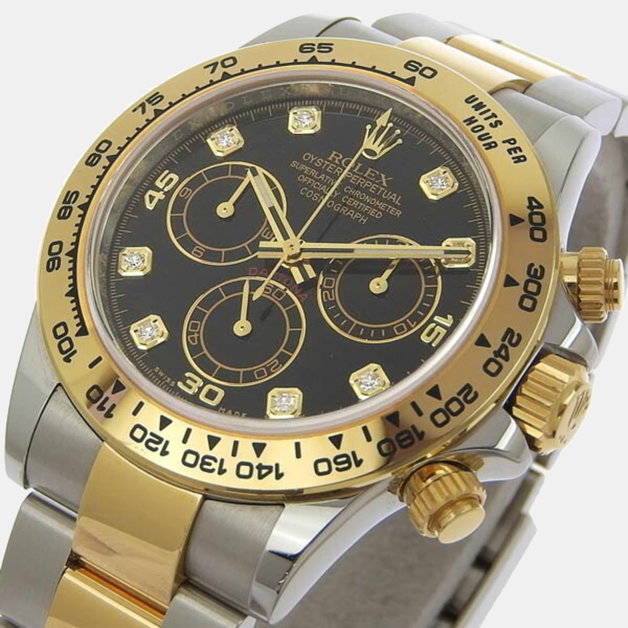 

Rolex Black Diamonds 18k Yellow Gold And Stainless Steel Cosmograph Daytona 116503 Automatic Men's Wristwatch 38 mm