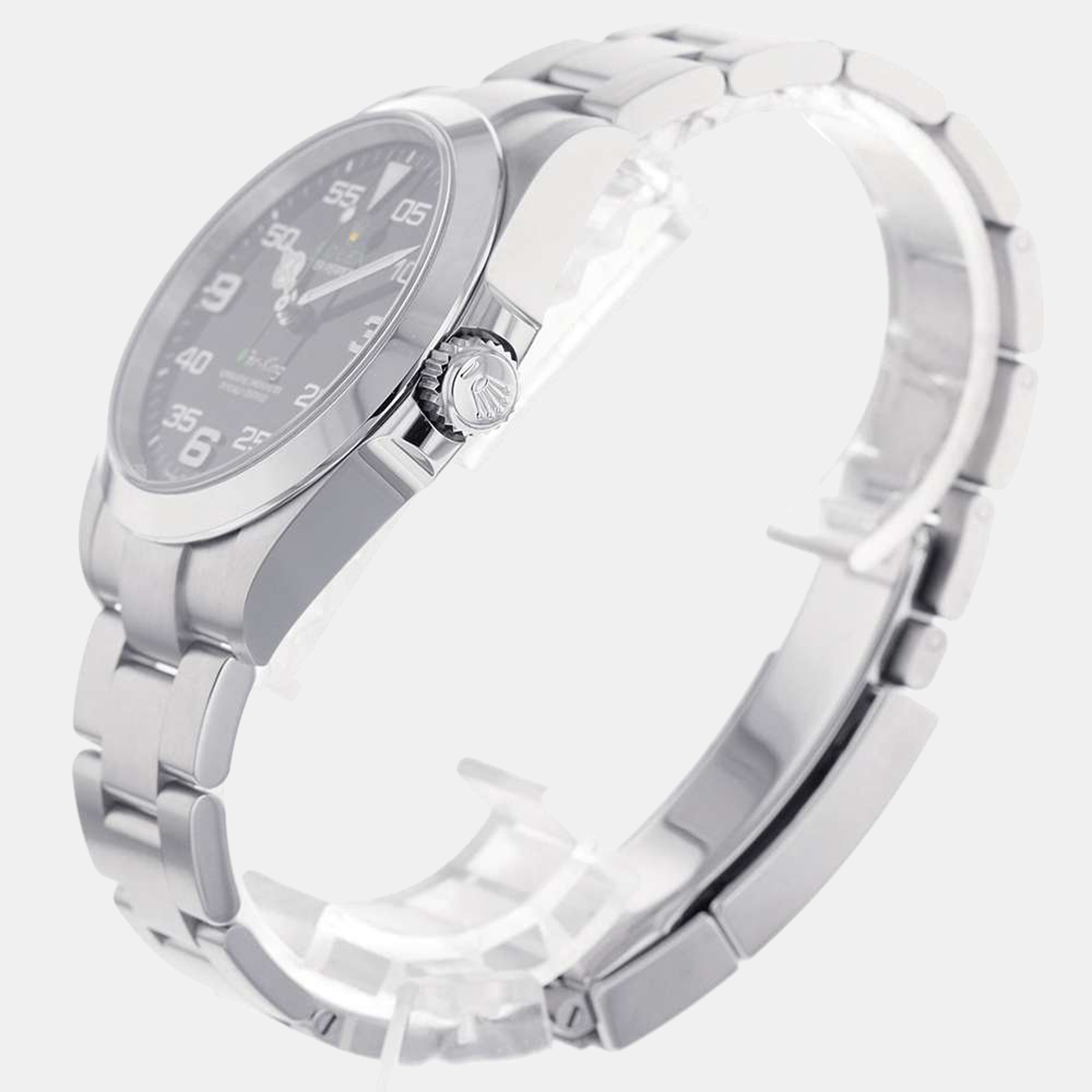 

Rolex Black Stainless Steel Air-King 126900 Automatic Men's Wristwatch 40 mm