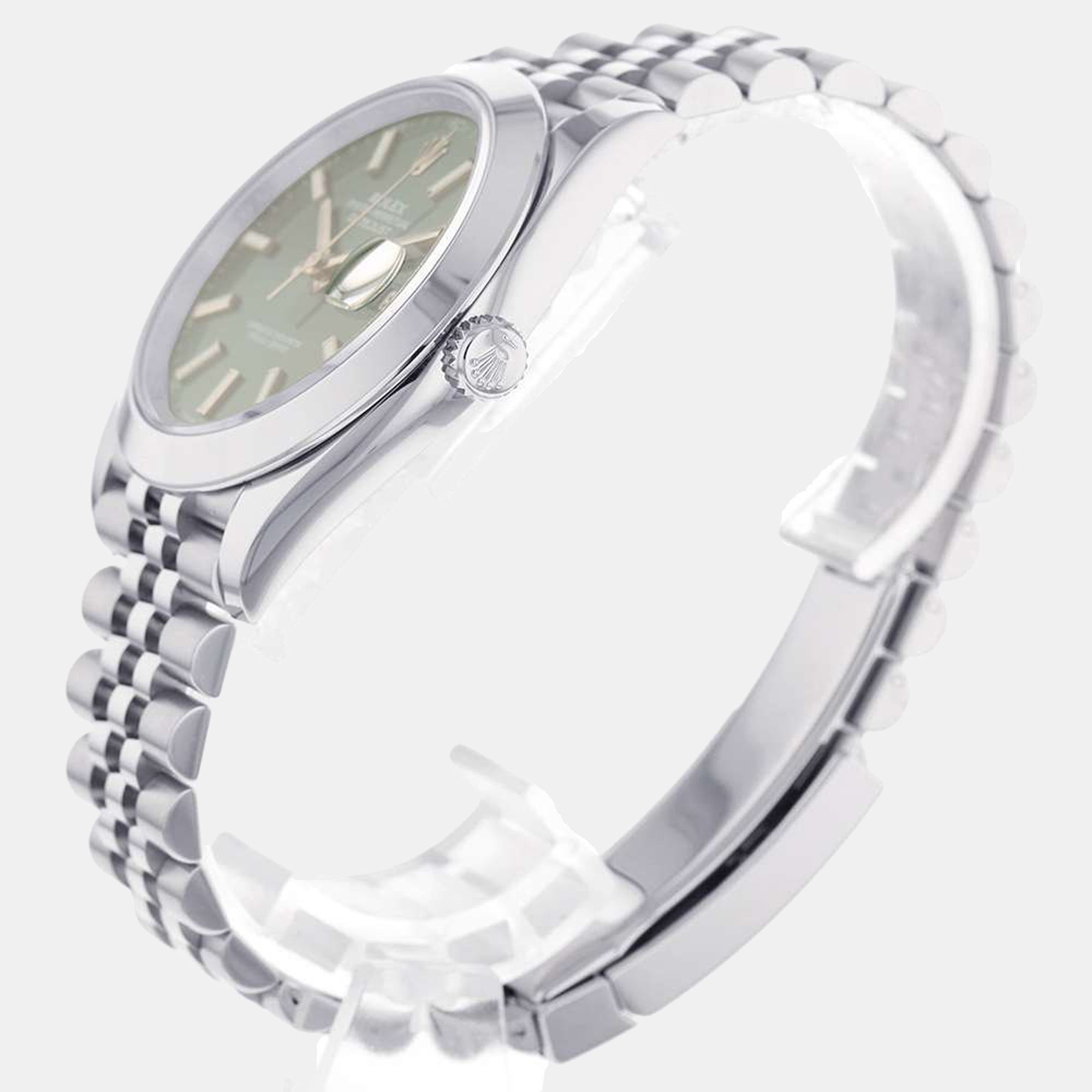 

Rolex Green Stainless Steel Datejust 126300 Automatic Men's Wristwatch 41 mm