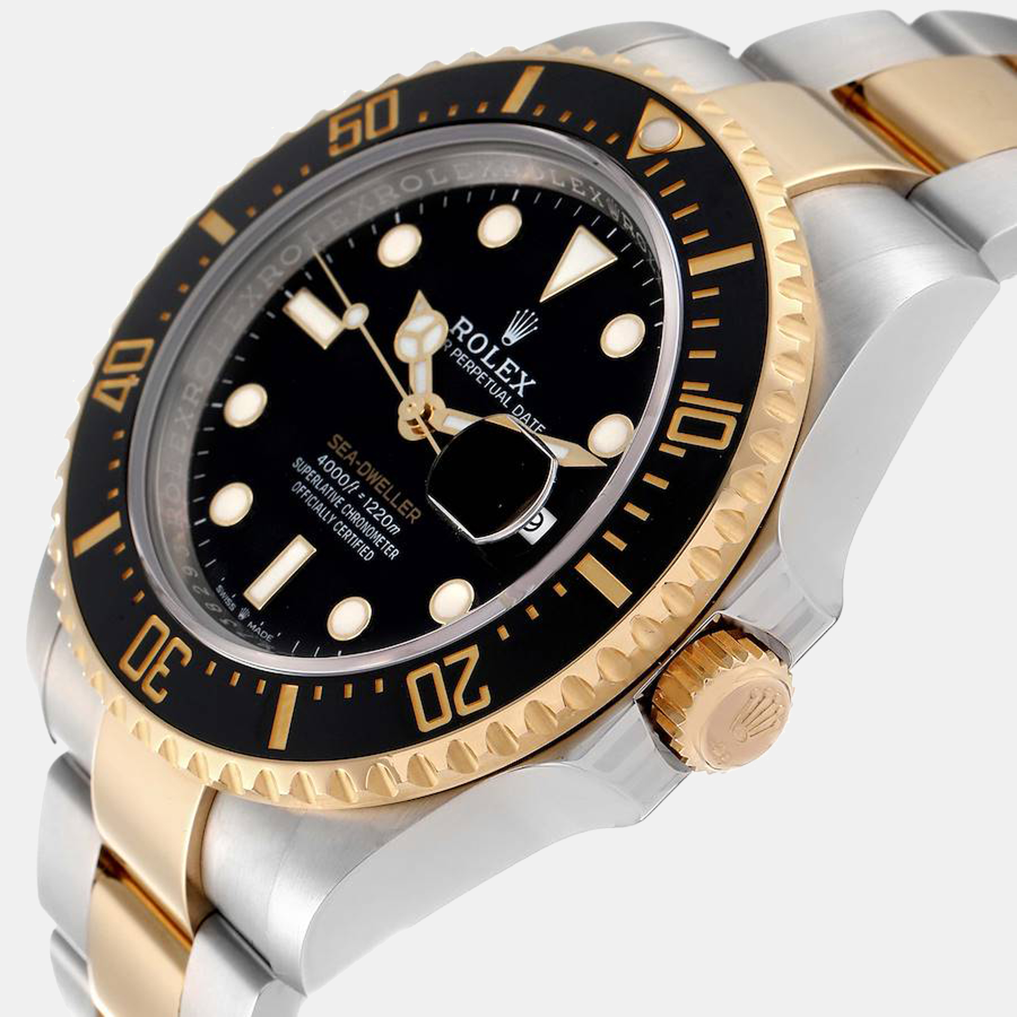 

Rolex Black 18K Yellow Gold And Stainless Steel Sea-Dweller 126603 Men's Wristwatch 43 mm