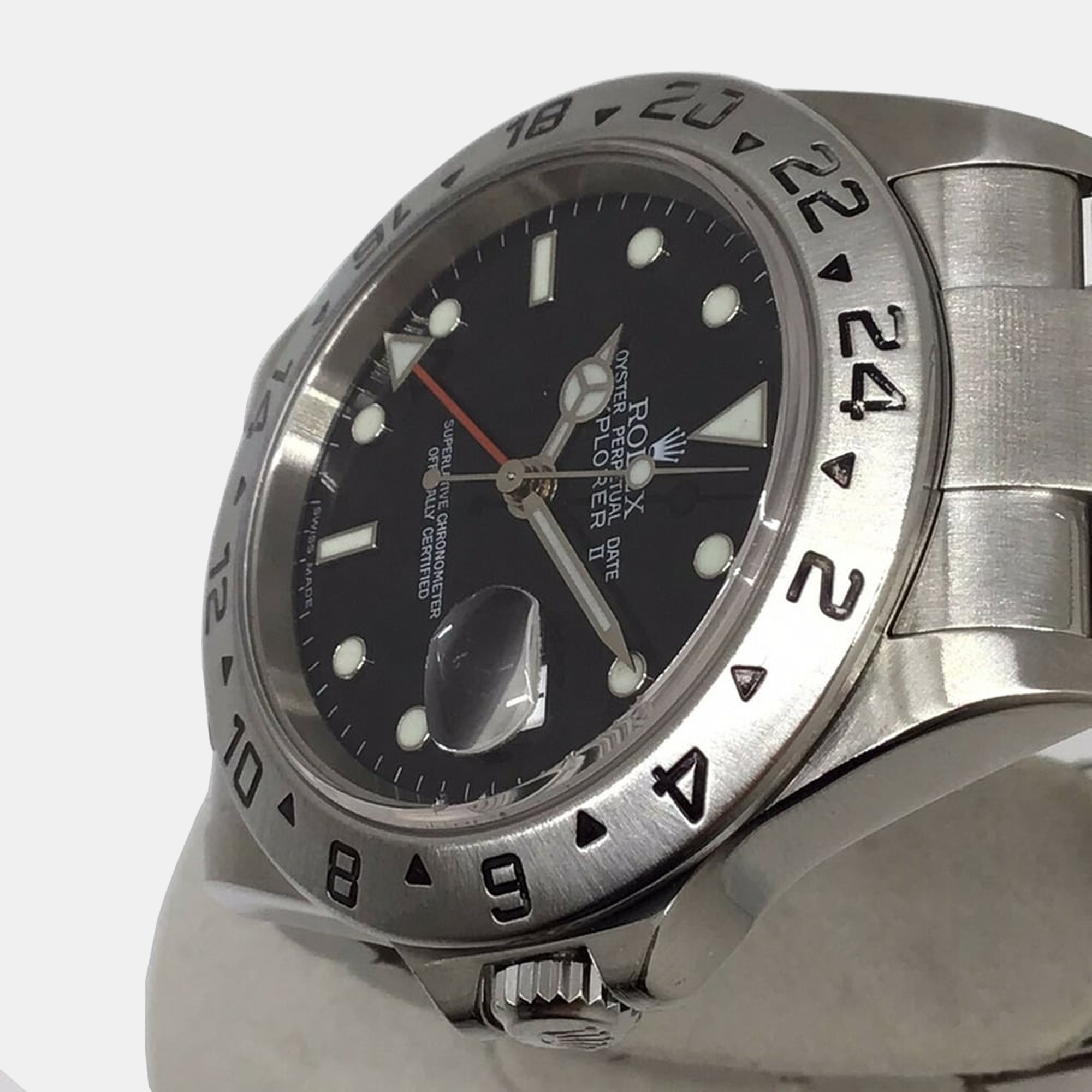 

Rolex Black Stainless Steel Explorer II 16570 Men's Wristwatch 40 mm
