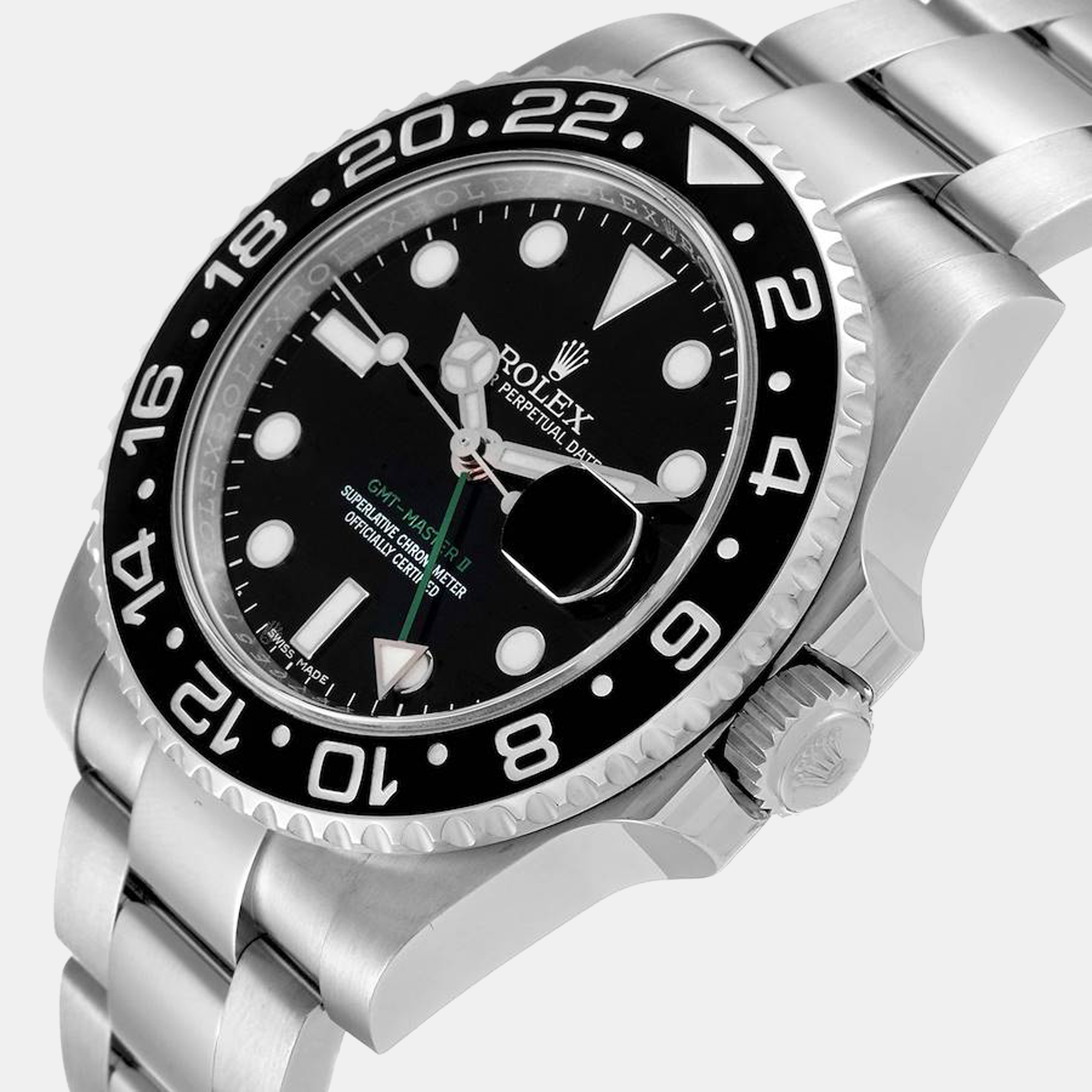 

Rolex Black Stainless Steel GMT-Master II 116710 Men's Wristwatch 40 mm