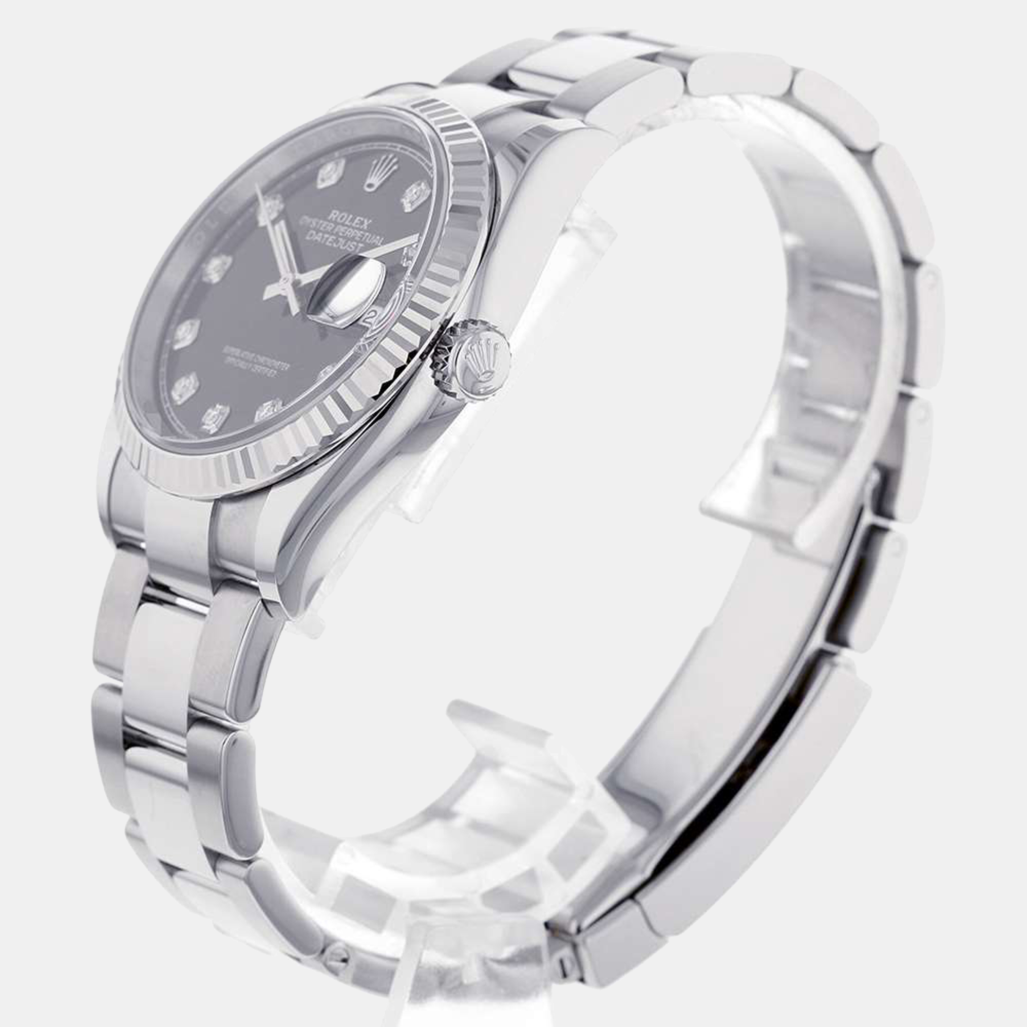 

Rolex Black Diamonds Stainless Steel Datejust 126234G Automatic Men's Wristwatch 36 mm