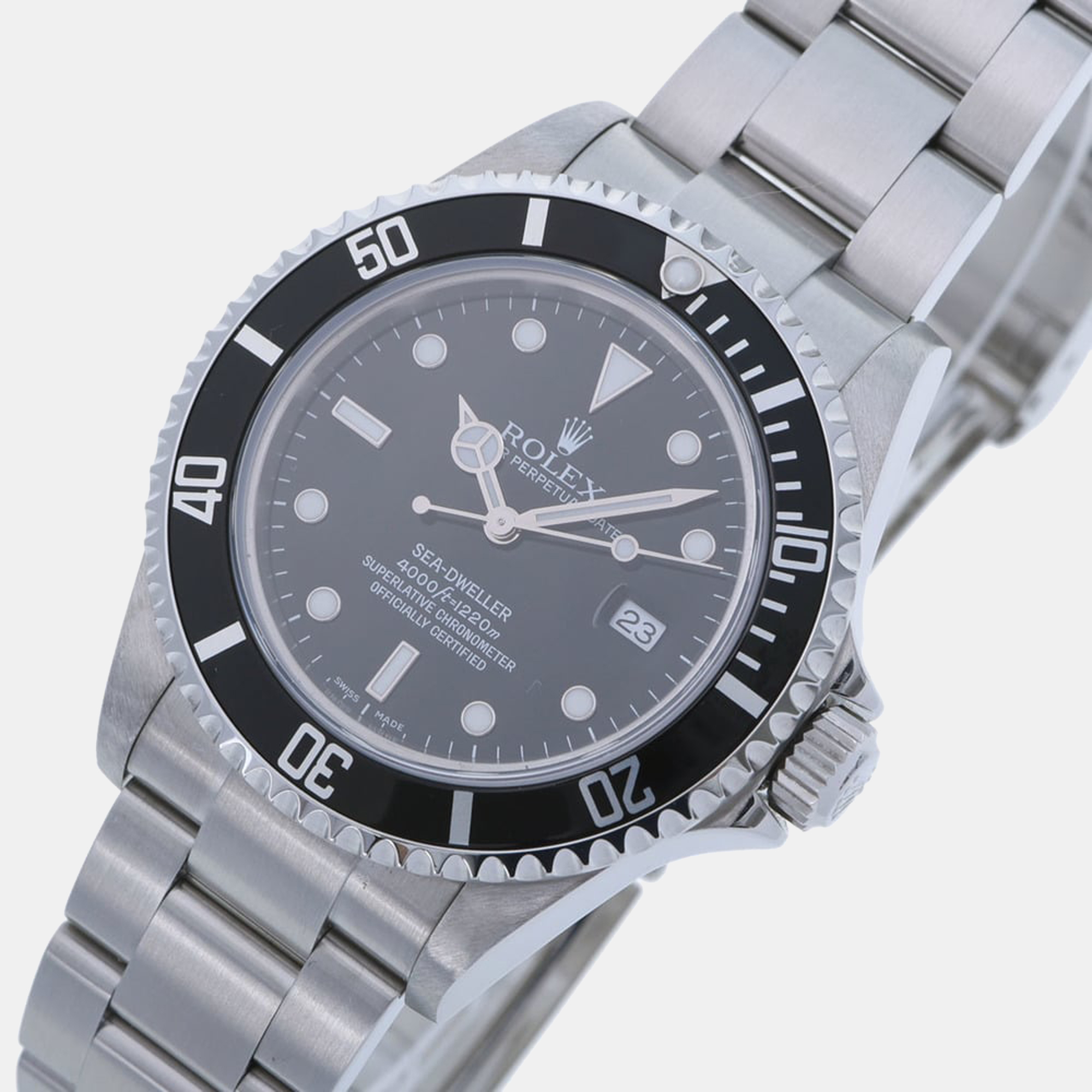 

Rolex Black Stainless Steel Sea-Dweller 16600 Automatic Men's Wristwatch 40 mm