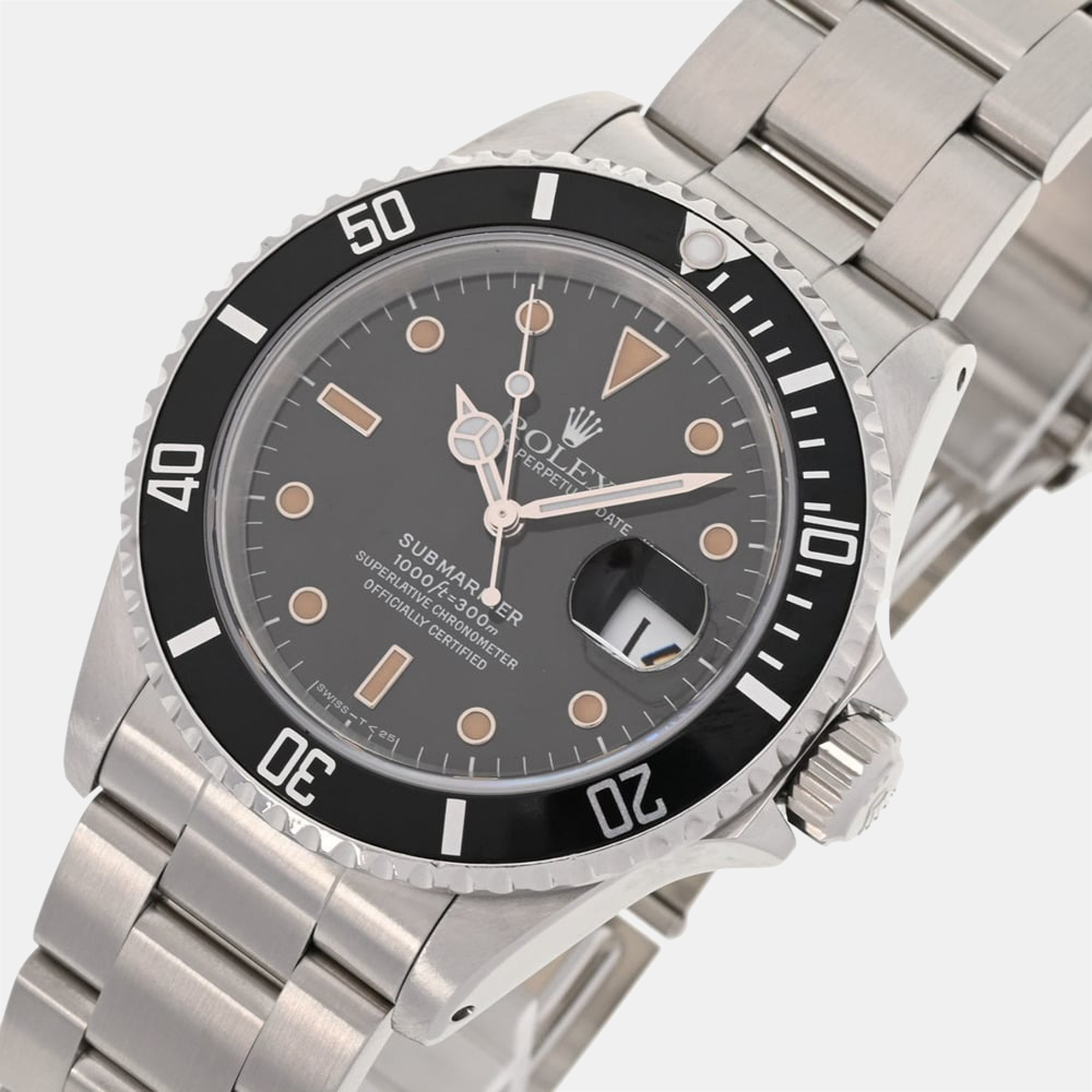 

Rolex Black Stainless Steel Submariner 16610 Automatic Men's Wristwatch 40 mm