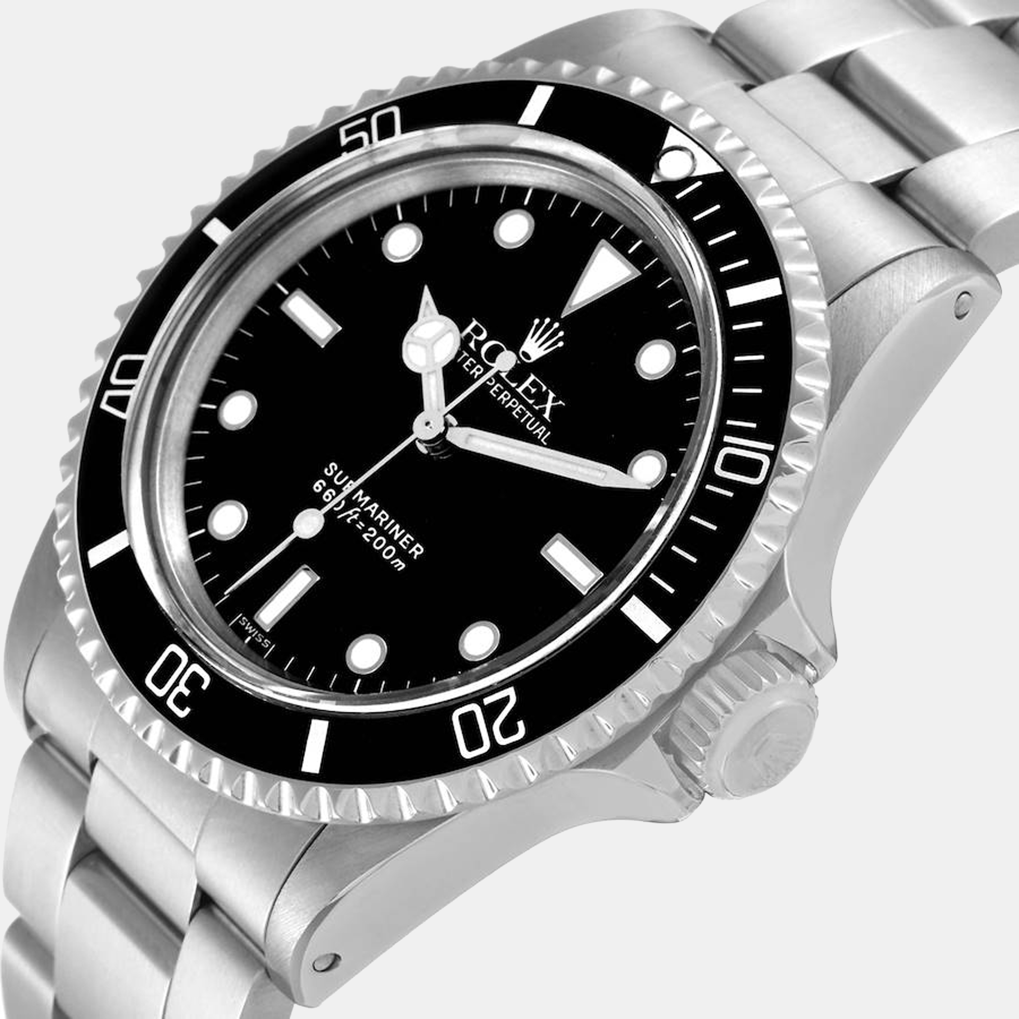 

Rolex Black Stainless Steel Submariner 5513 Men's Wristwatch 40 mm