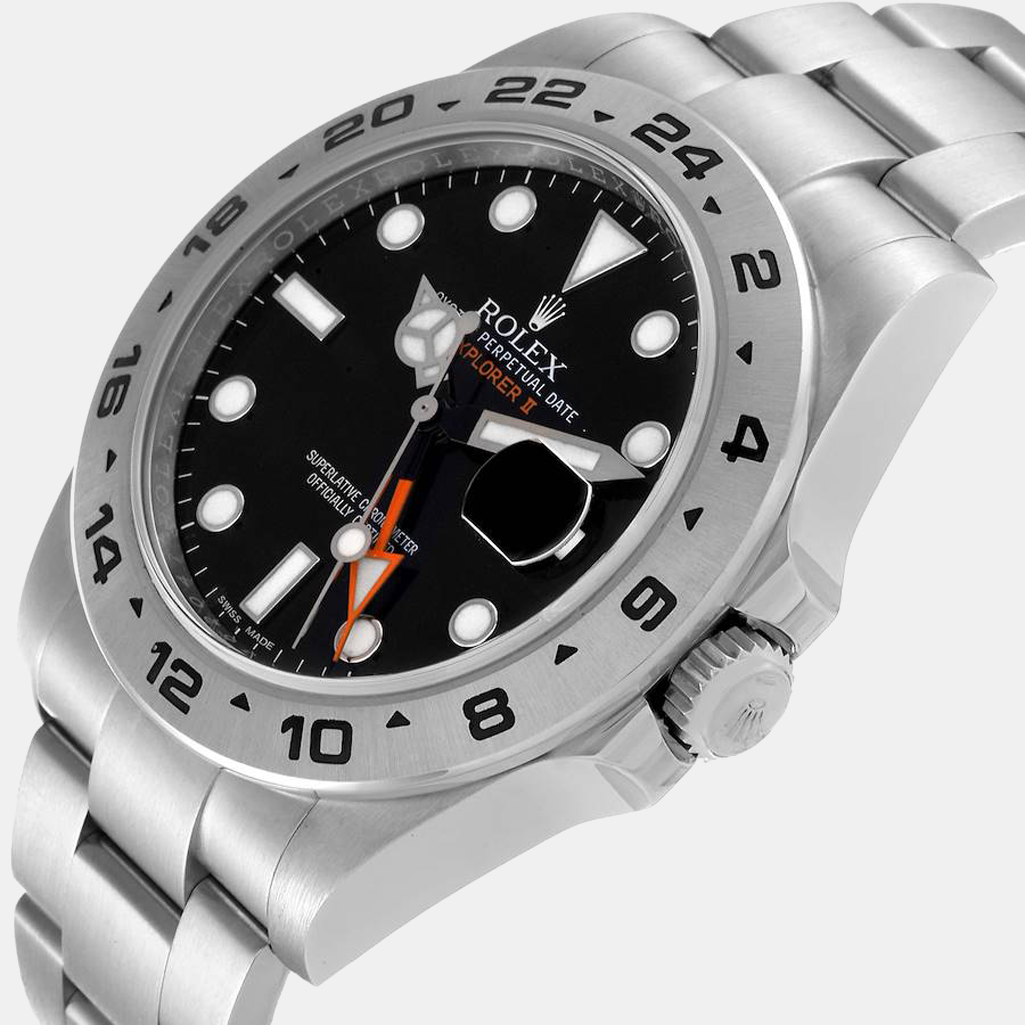 

Rolex Black Stainless Steel Explorer II 216570 Men's Wristwatch 42 mm