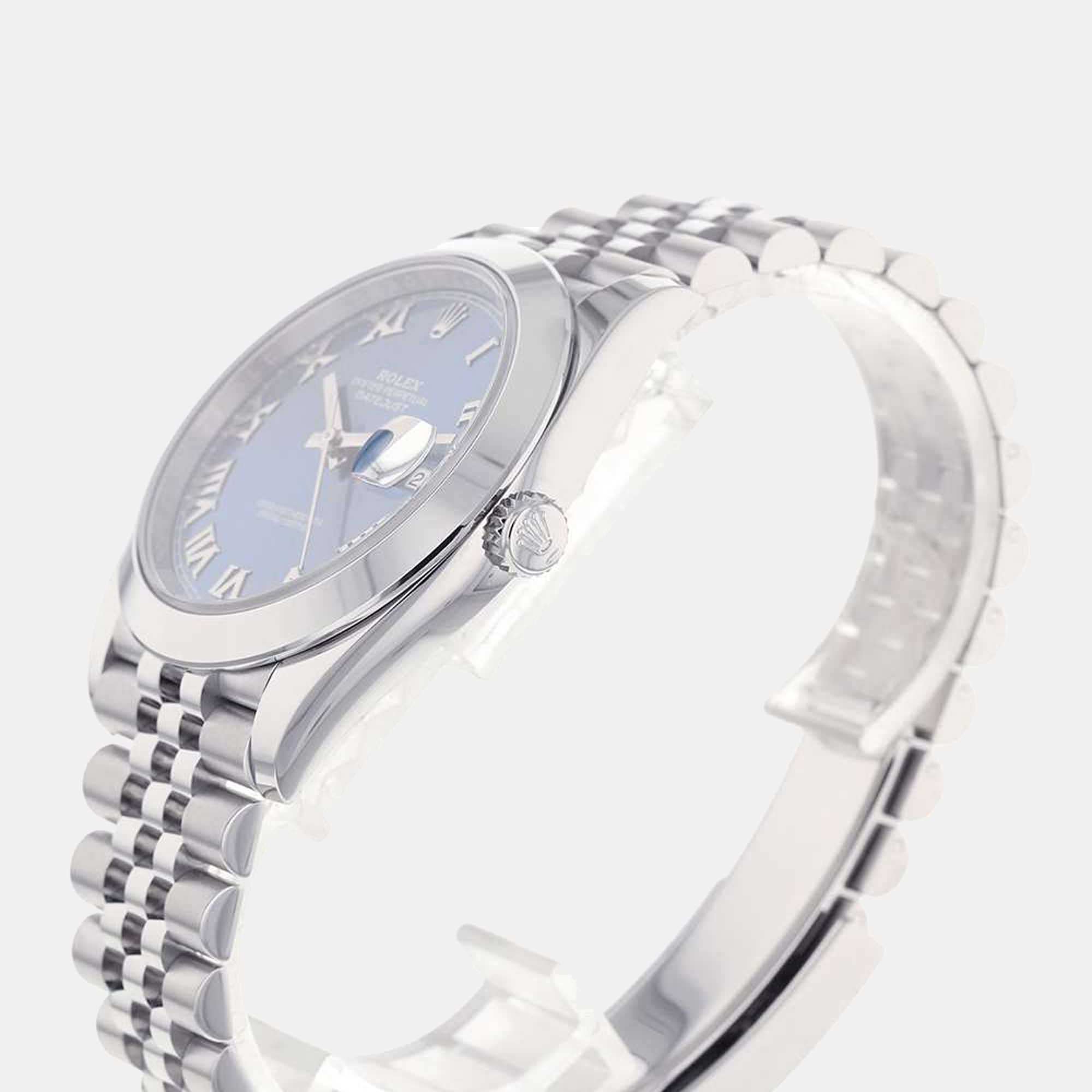 

Rolex Blue Stainless Steel Datejust 126300 Men's Wristwatch 41 mm
