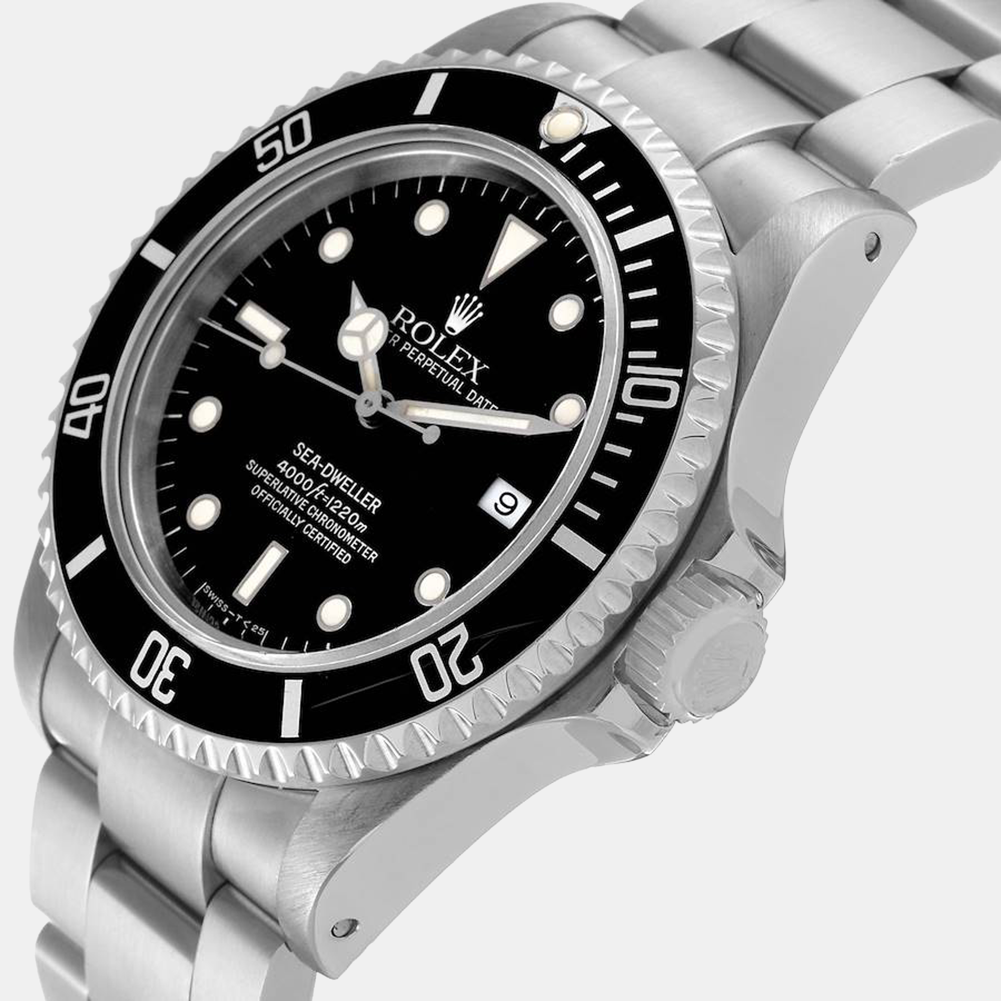 

Rolex Black Stainless Steel Sea-Dweller 4000 16600 Men's Wristwatch 40 mm