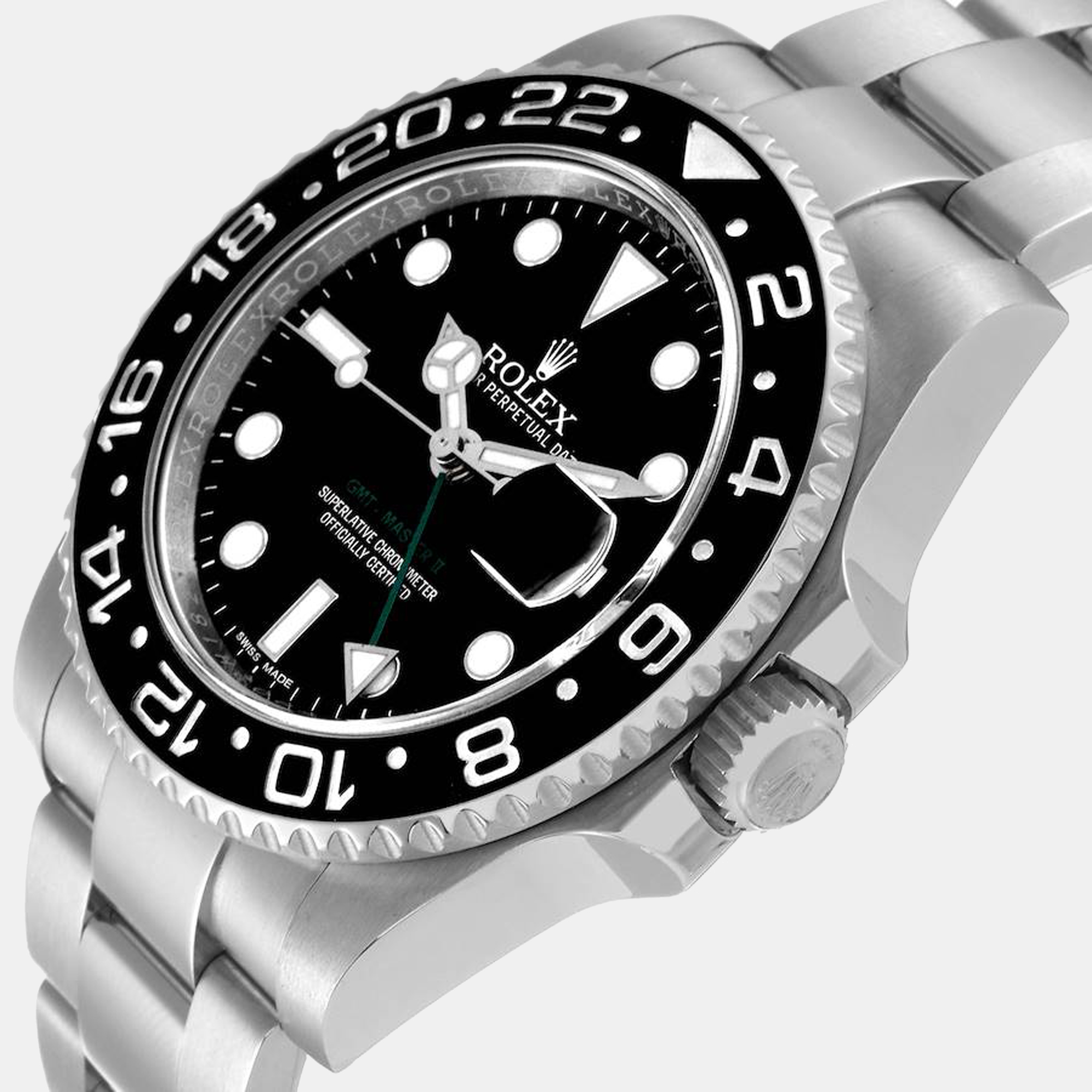 

Rolex Black Stainless Steel GMT-Master II 116710 Men's Wristwatch 40 mm
