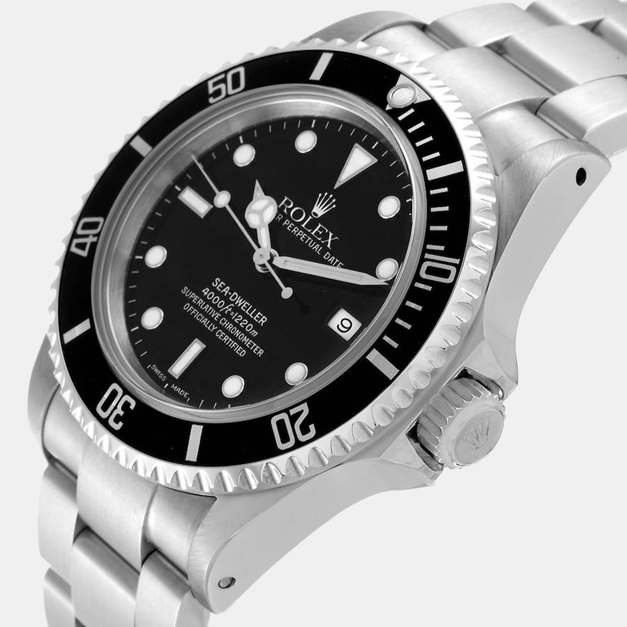 

Rolex Black Stainless Steel Sea-Dweller 4000 16600 Men's Wristwatch 40 mm