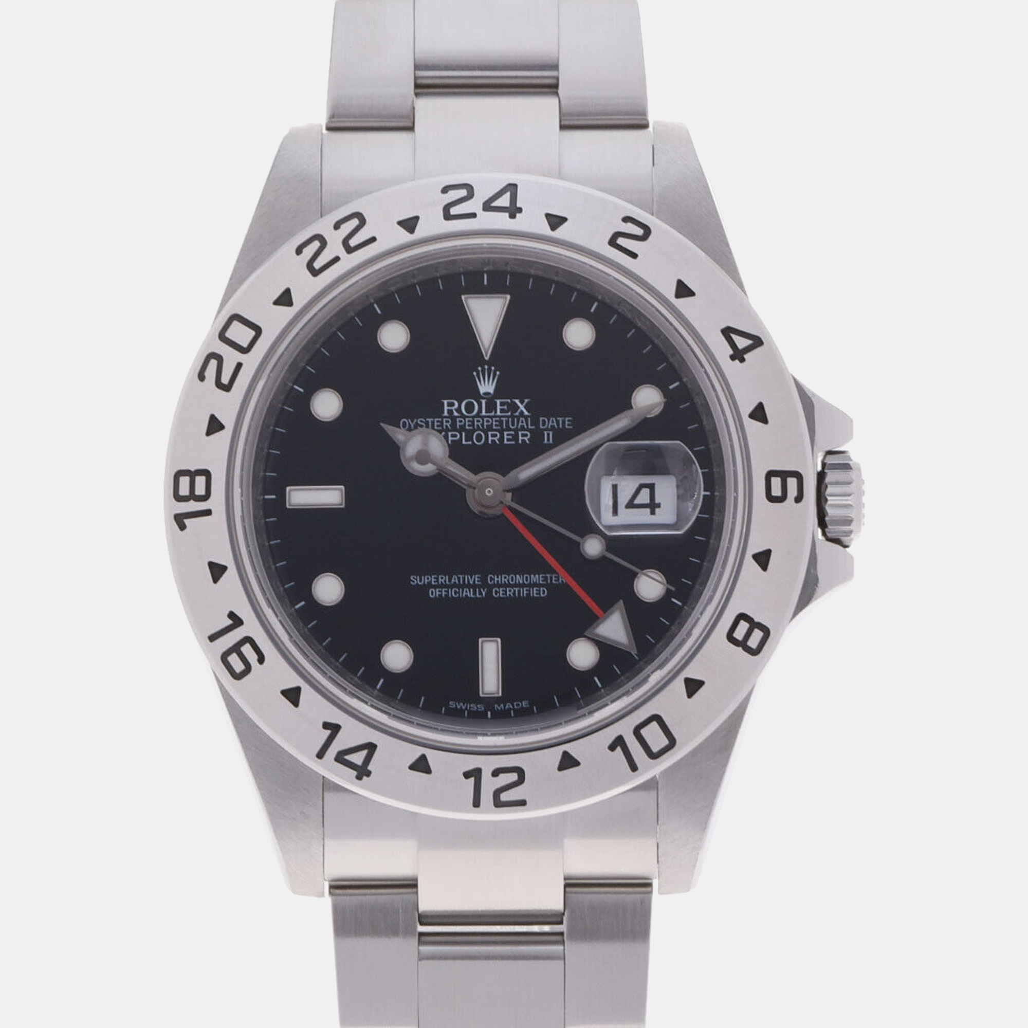 

Rolex Black Stainless Steel Explorer II 16570 Men's Wristwatch 40 mm