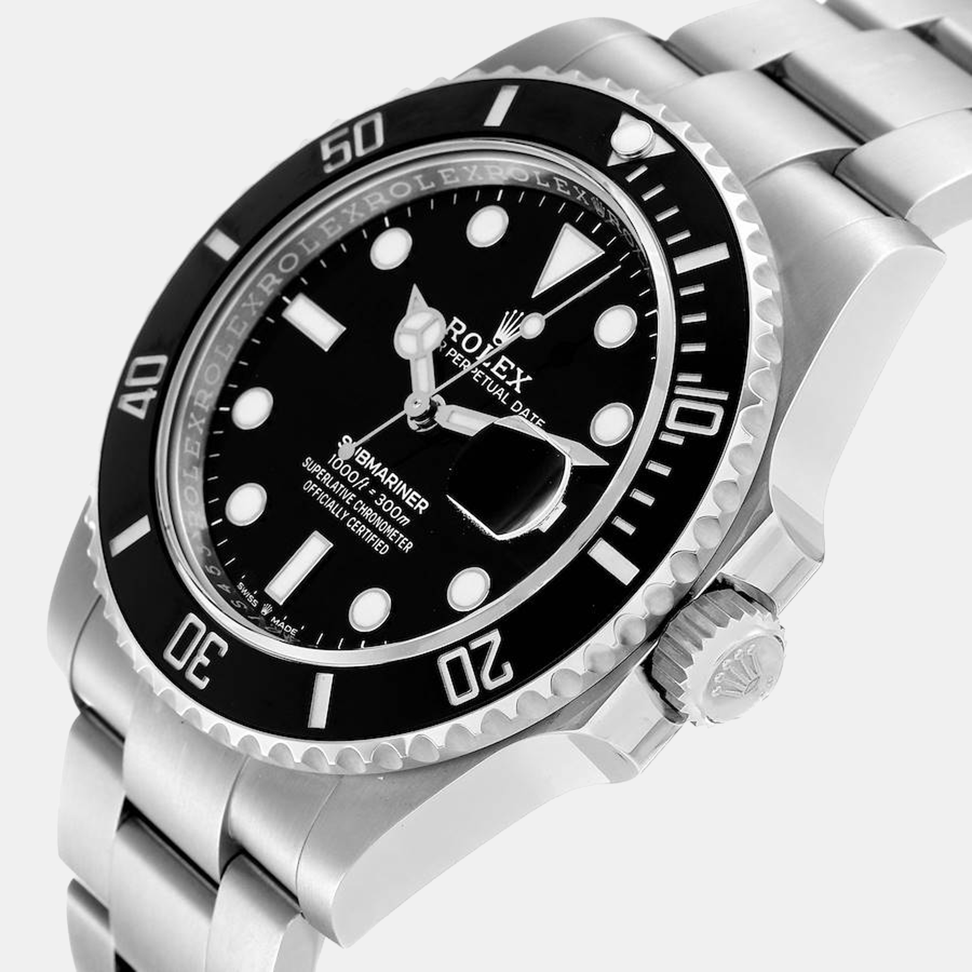 

Rolex Black Stainless Steel Submariner 126610 Men's Wristwatch 41 mm