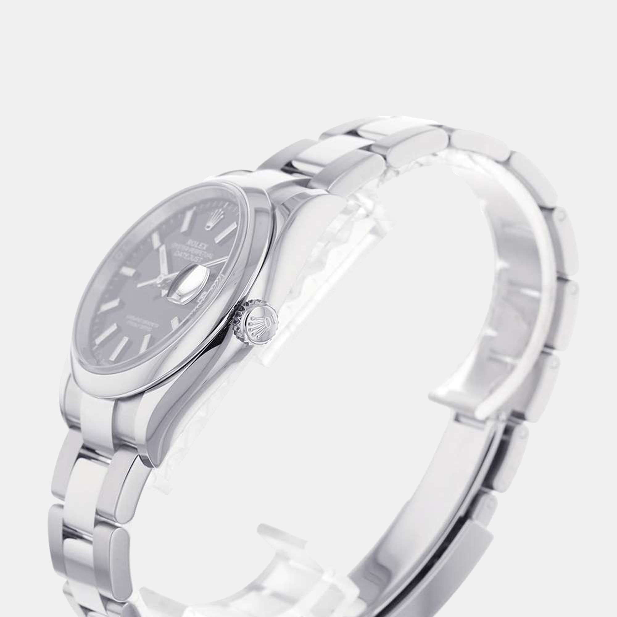 

Rolex Black Stainless Steel Datejust 126200 Men's Wristwatch 36 mm
