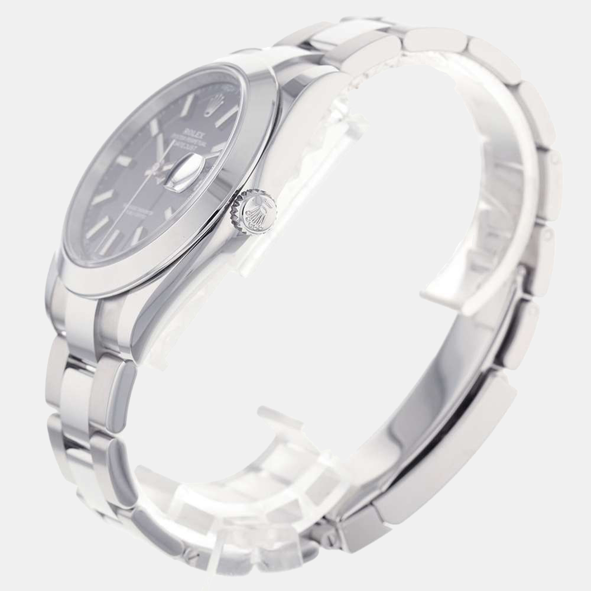 

Rolex Black Stainless Steel Datejust 126300 Men's Wristwatch 41 mm