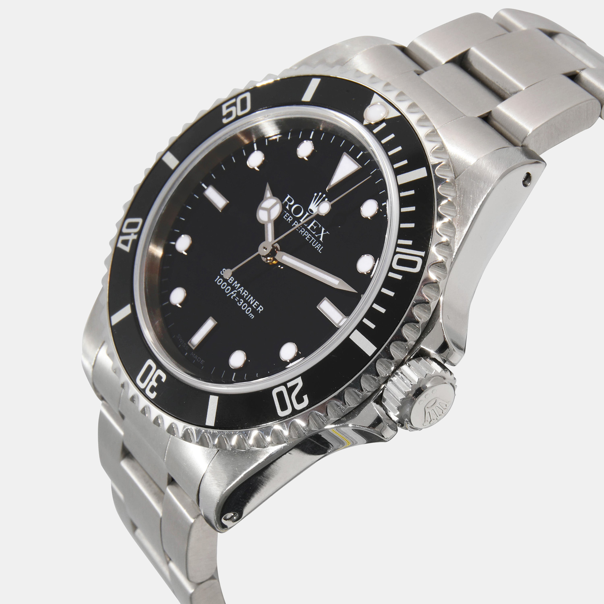

Rolex Black Stainless Steel Submariner 14060 Men's Wristwatch 40 mm