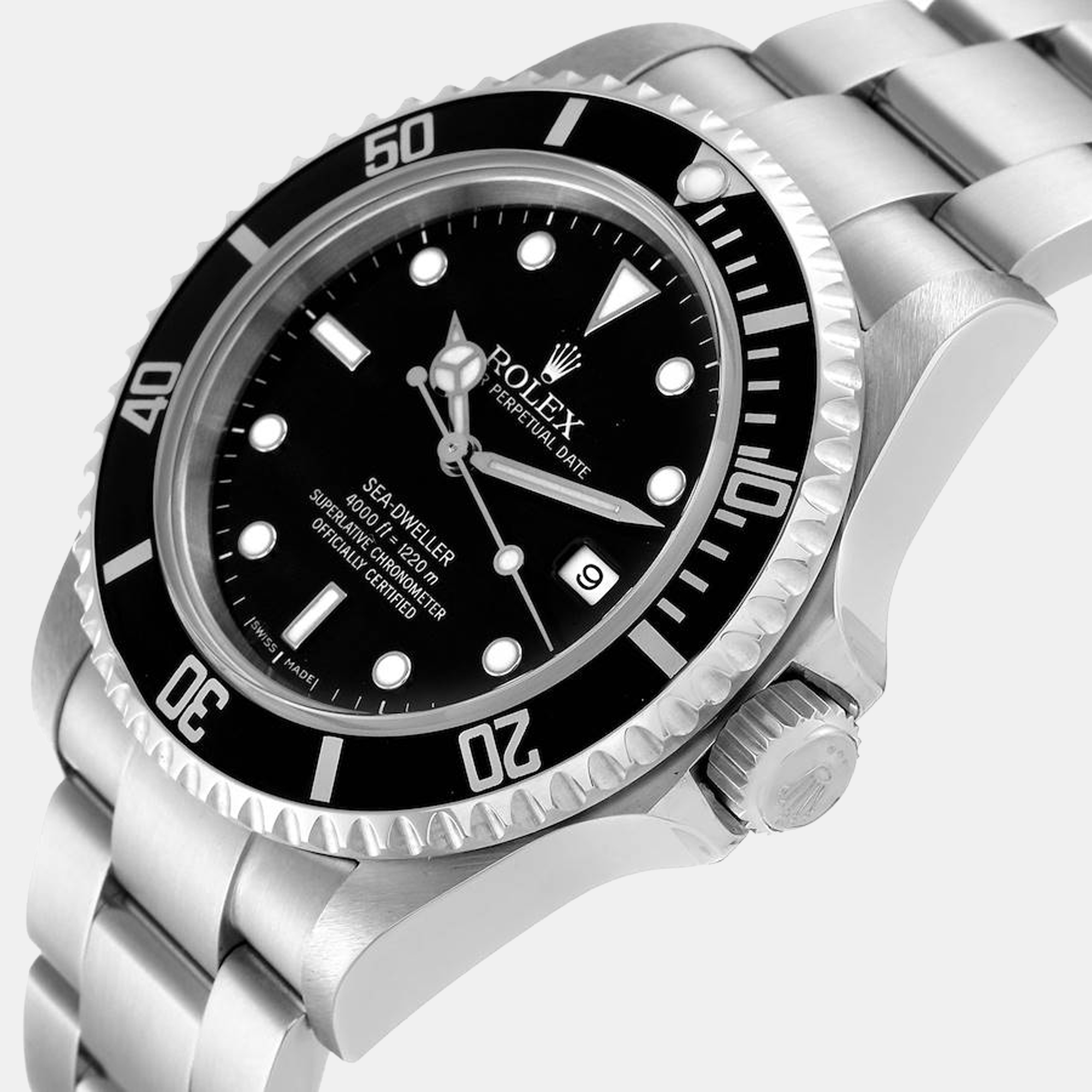 

Rolex Black Stainless Steel Submariner 16600 Men's Wristwatch 40 mm