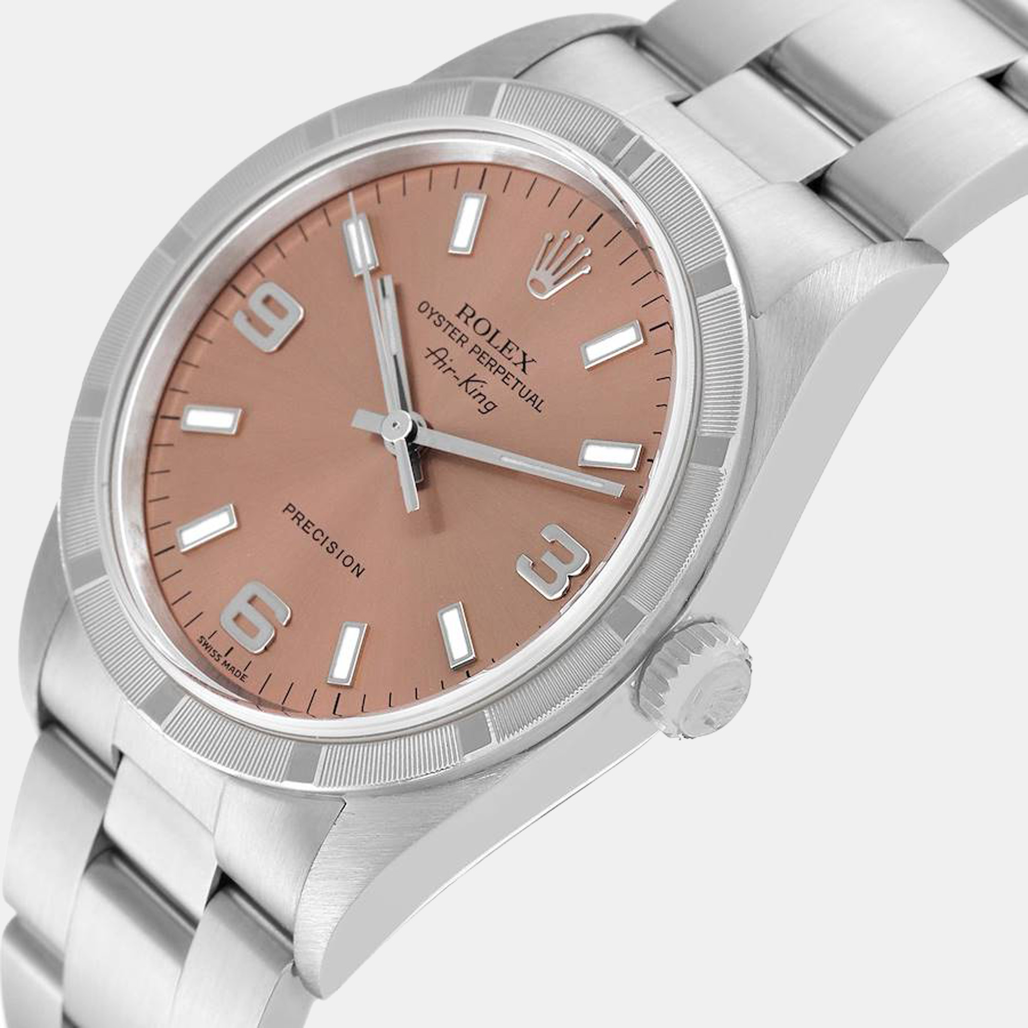

Rolex Pink Stainless Steel Air-King