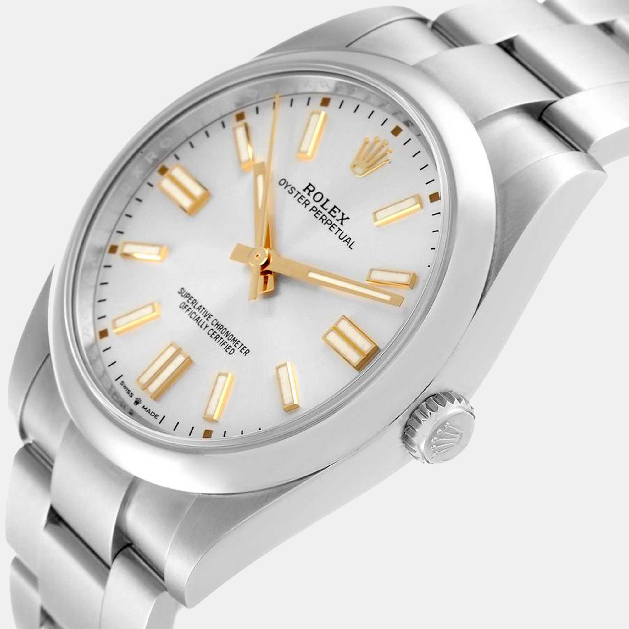 

Rolex Silver Stainless Steel Oyster Perpetual 124300 Men's Wristwatch 41 mm