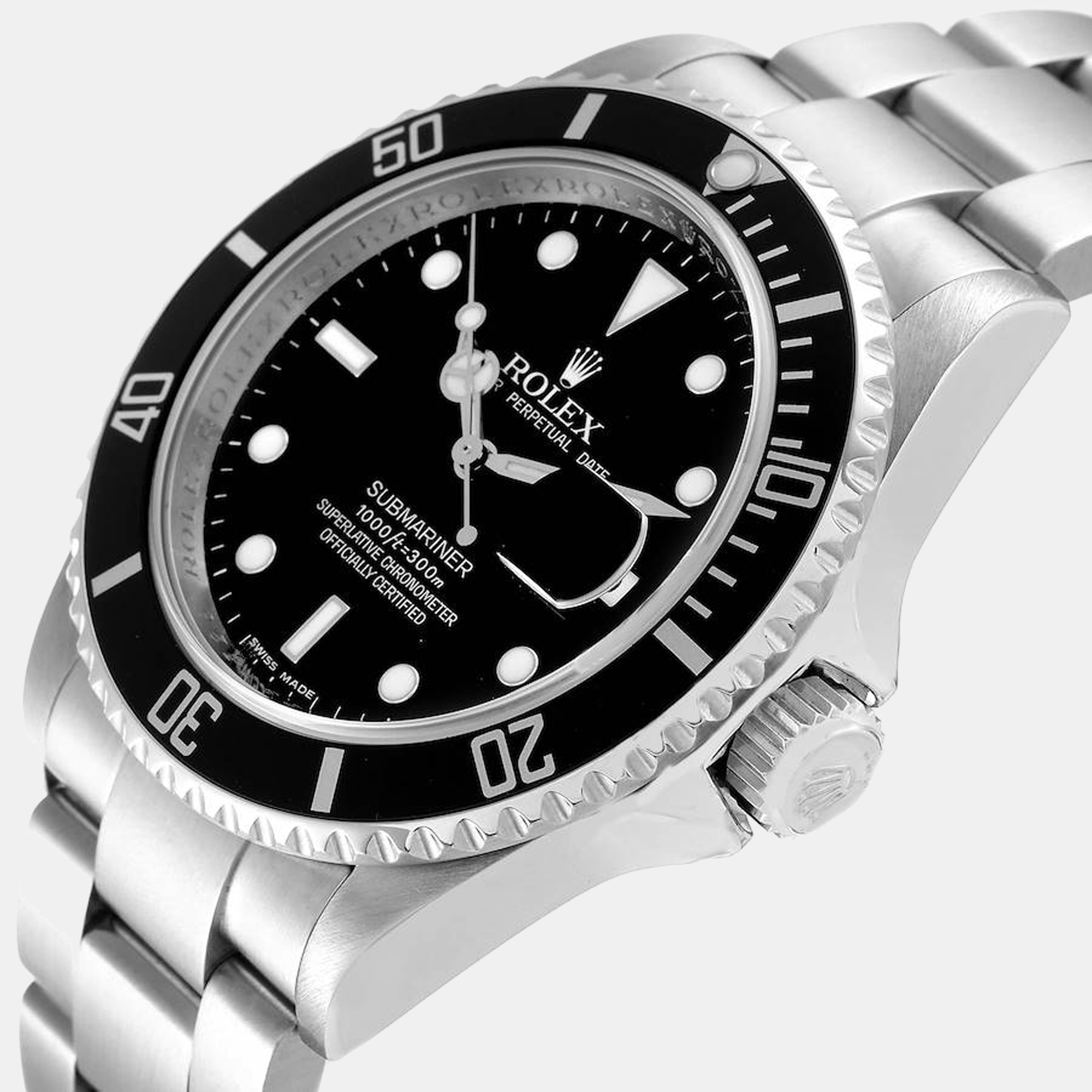 

Rolex Black Stainless Steel Submariner 16610 Men's Wristwatch 40 mm