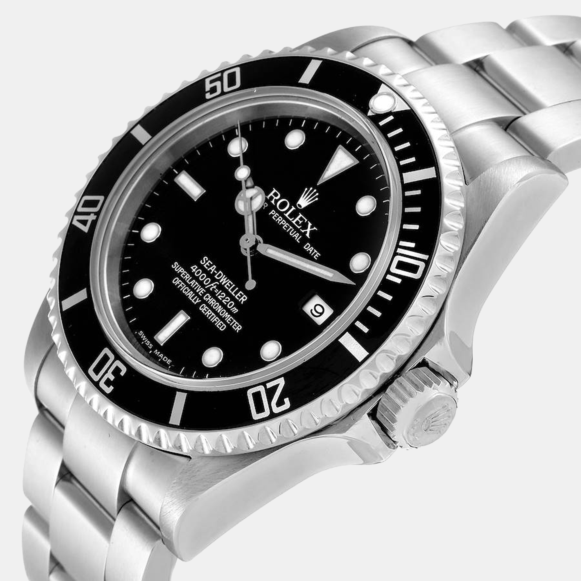 

Rolex Black Stainless Steel Sea-Dweller 16600 Men's Wristwatch 40 mm