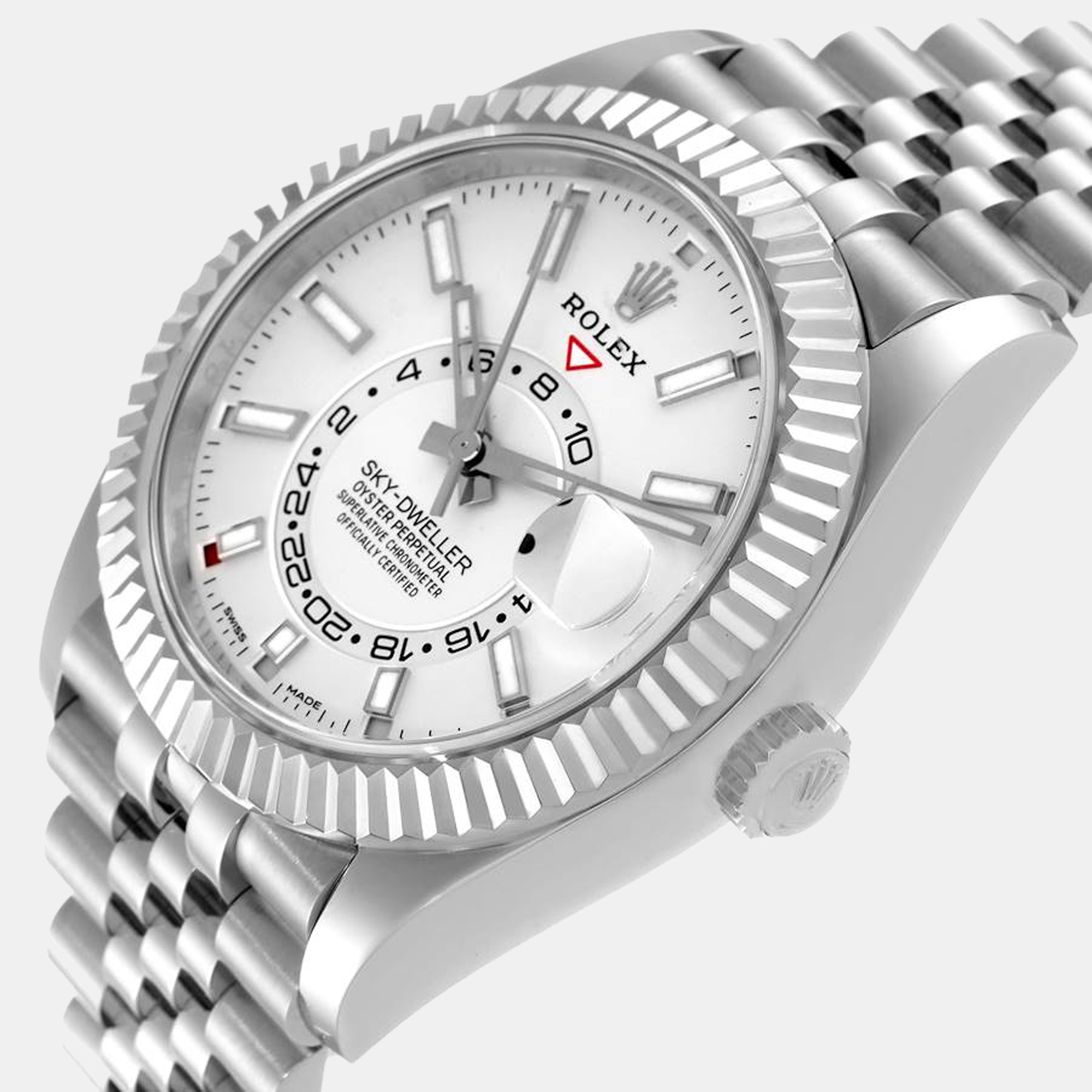 

Rolex Sky-Dweller Silver Dial Steel White Gold Men's Watch 326934