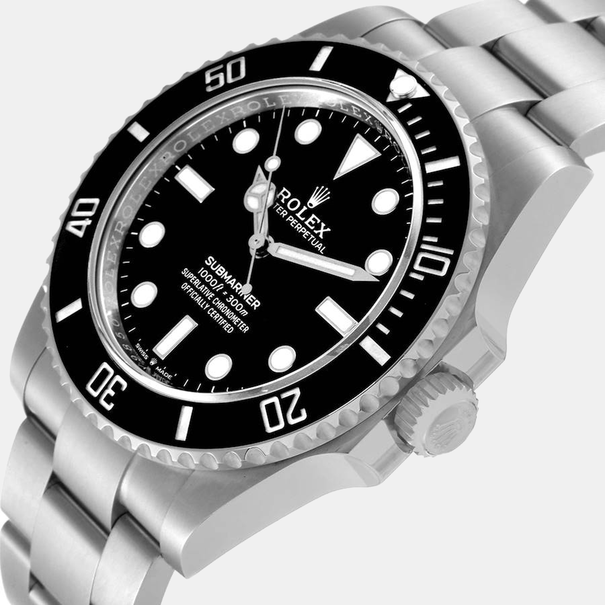 

Rolex Black Stainless Steel Submariner 124060 Men's Wristwatch 41 mm