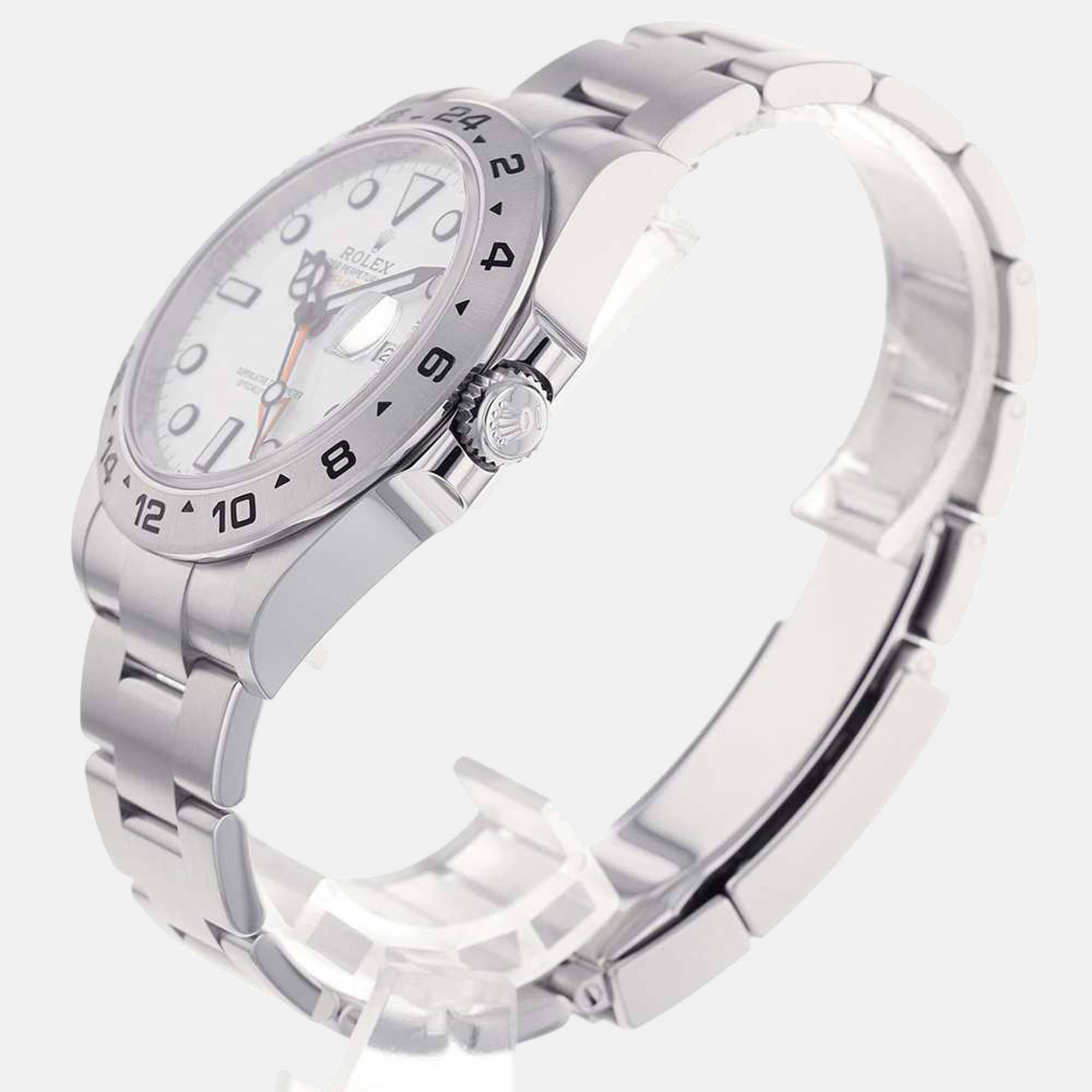 

Rolex White Stainless Steel Explorer 226570 Men's Wristwatch 42 mm