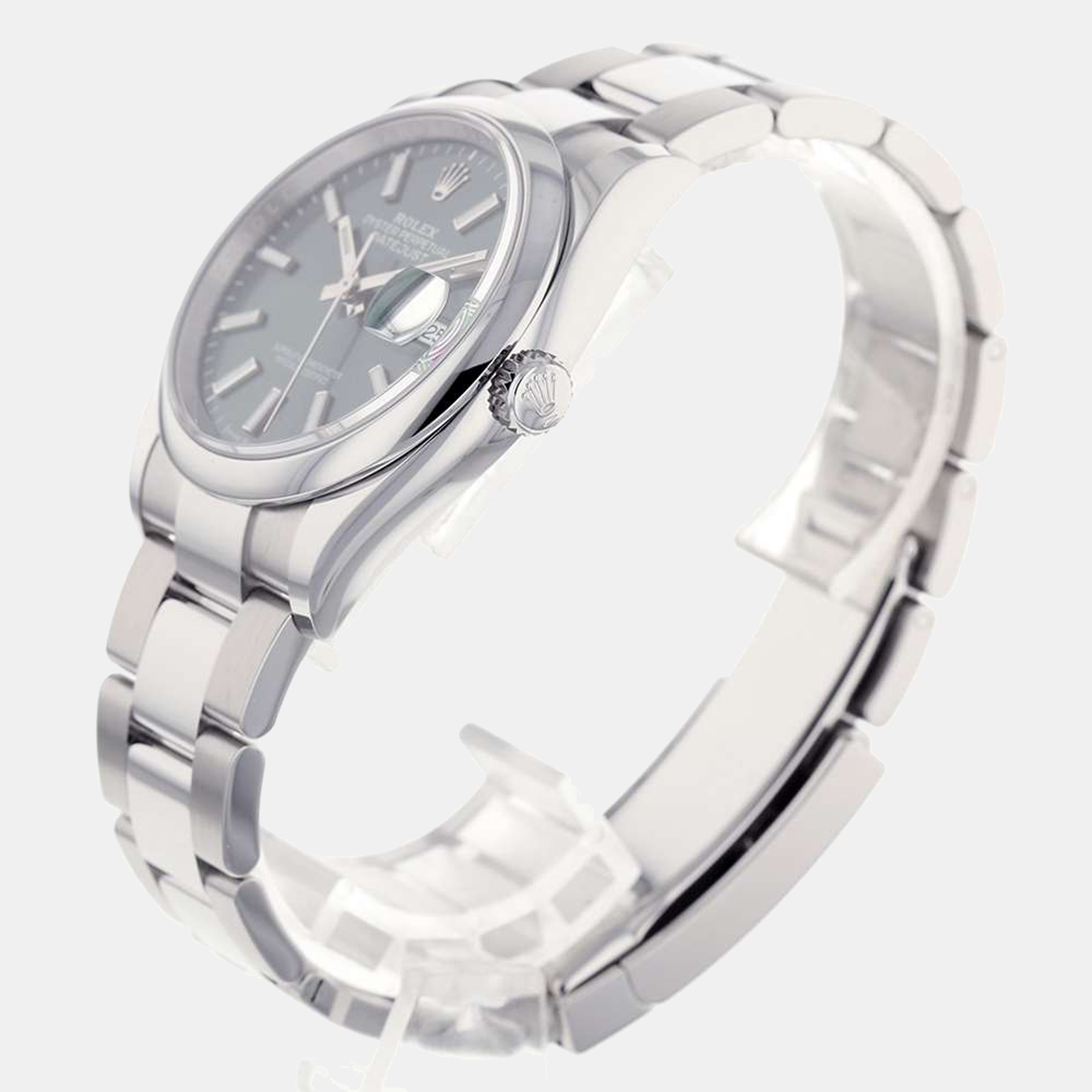 

Rolex Green Stainless Steel Datejust 126200 Men's Wristwatch 36 mm