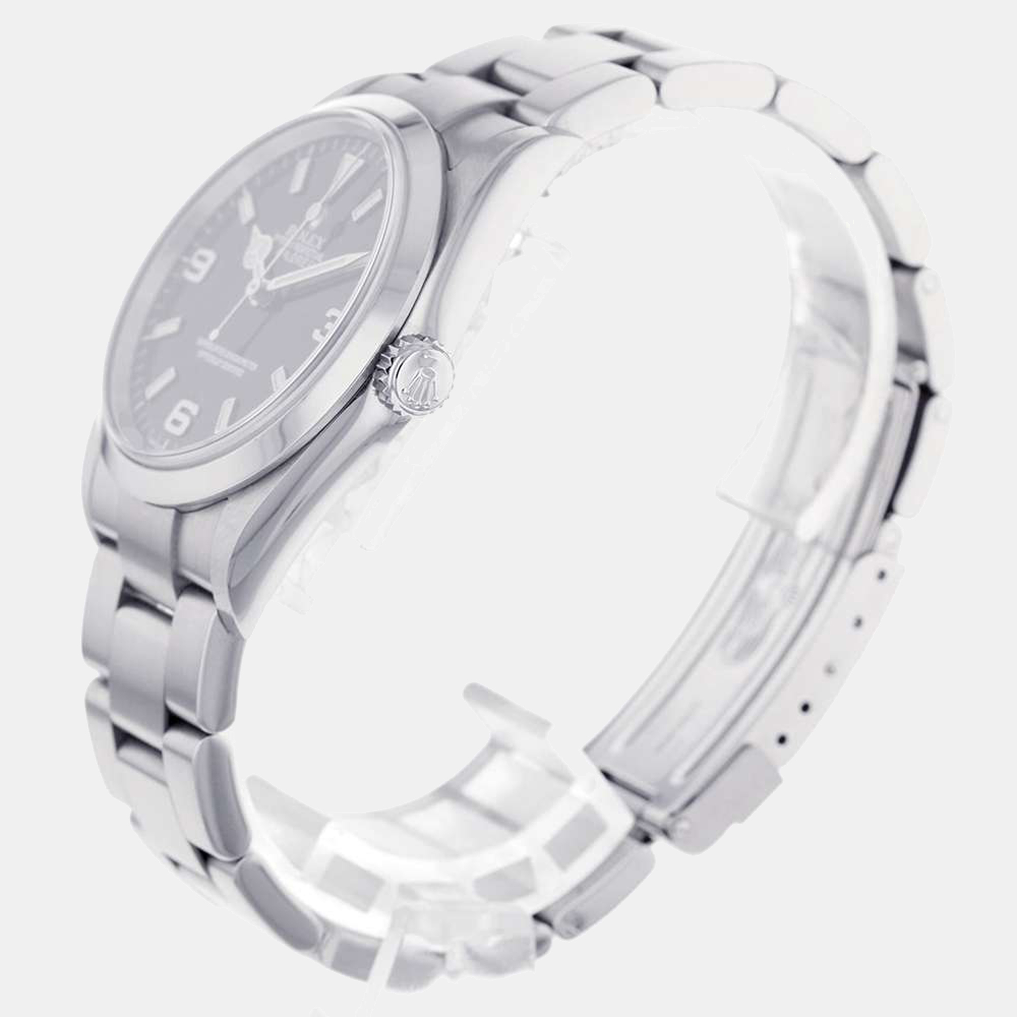 

Rolex Black Stainless Steel Explorer 114270 Men's Wristwatch 36 mm
