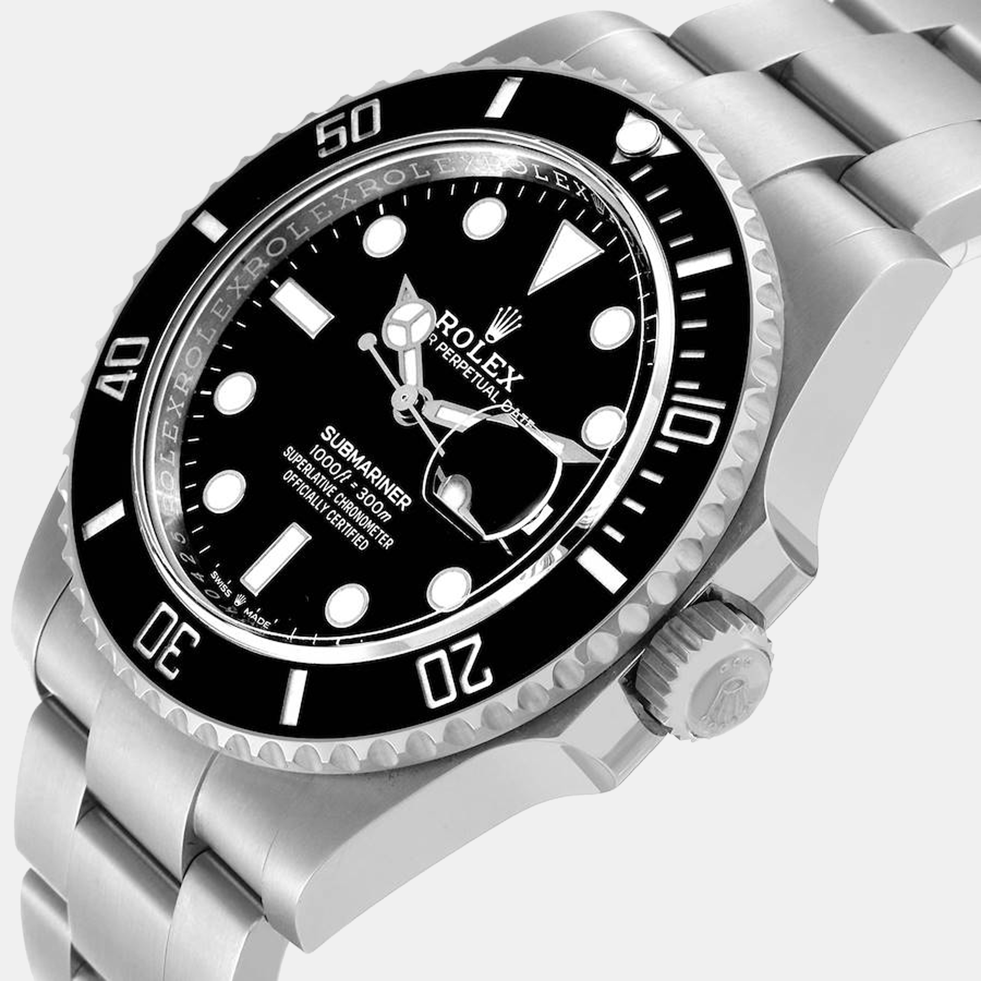 

Rolex Black Stainless Steel Submariner 126610 Men's Wristwatch 41 mm