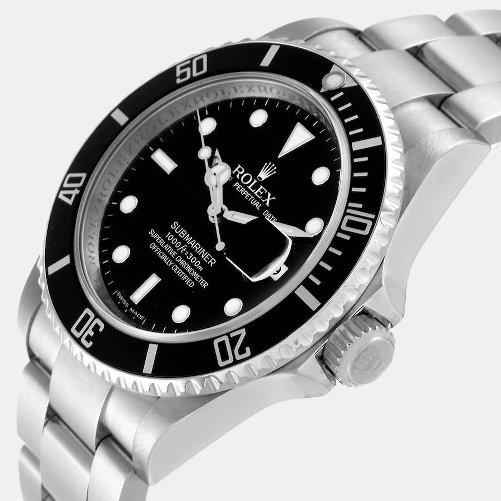 

Rolex Black Stainless Steel Submariner 16610 Men's Wristwatch 40 mm